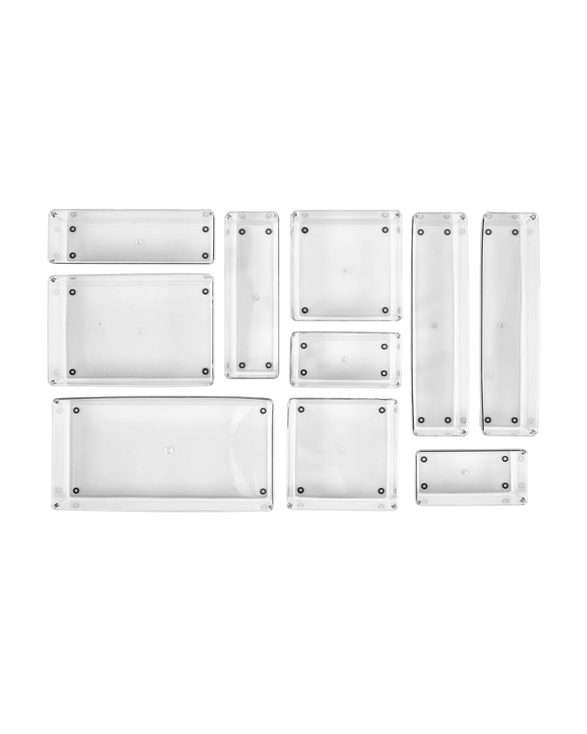 4 10 Piece Clear Drawer Organiser, 4 of 9