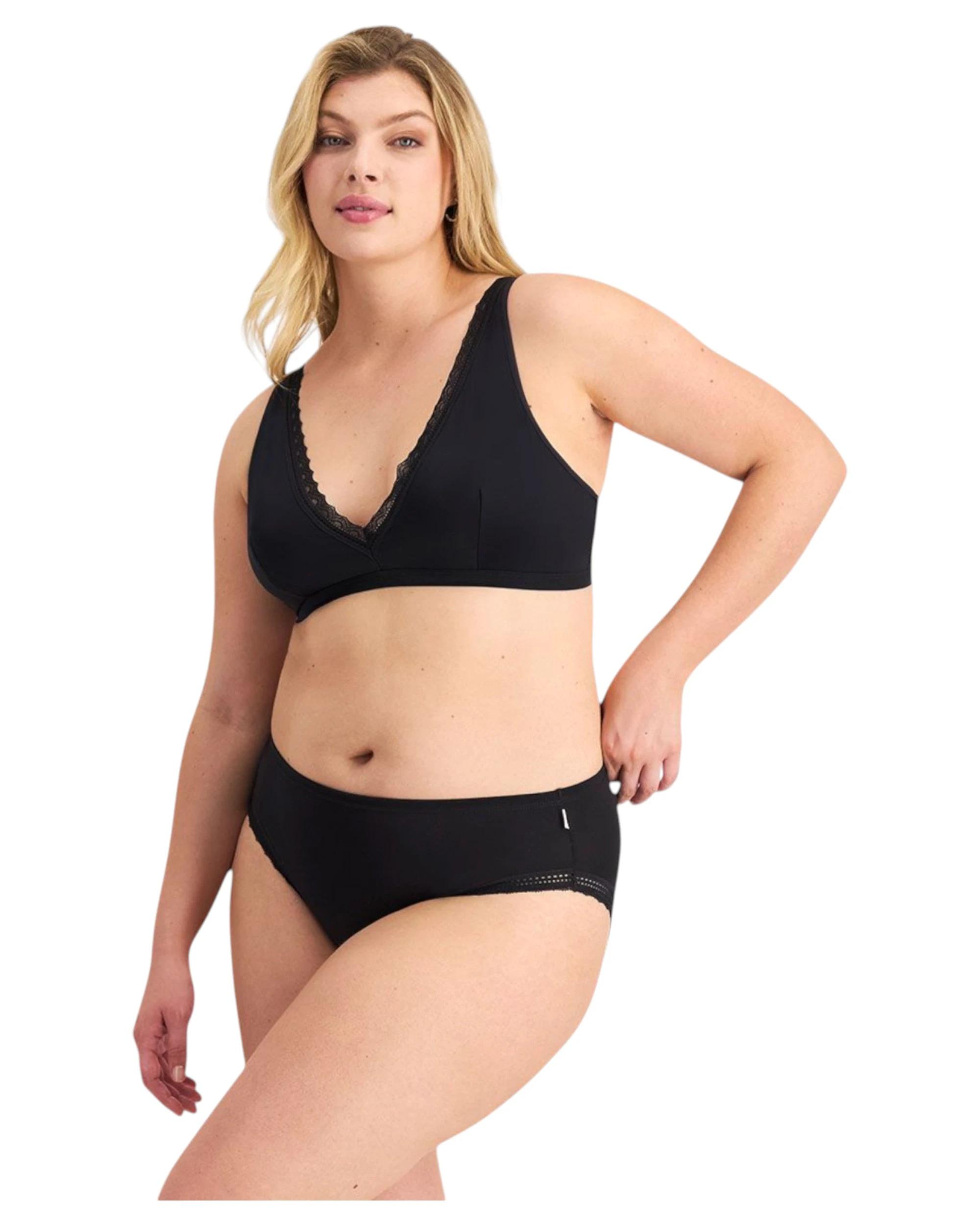 2 Jockey 6 Pack Womens Parisienne Delicate Hi Cut Underwear BLACK, 2 of 4