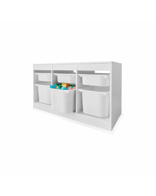 Kids Storage Unit with 6 Tubs - W