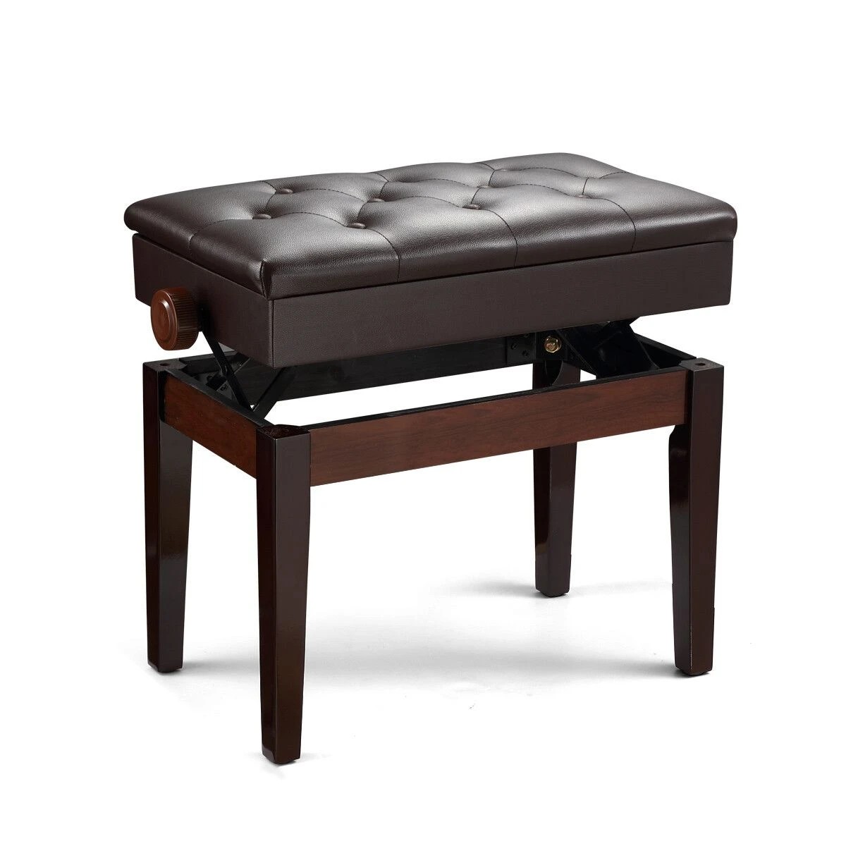 3 Melodic Adjustable Piano Keyboard Stool Chair Seat Stage Bench with Padded Cushion, 3 of 6