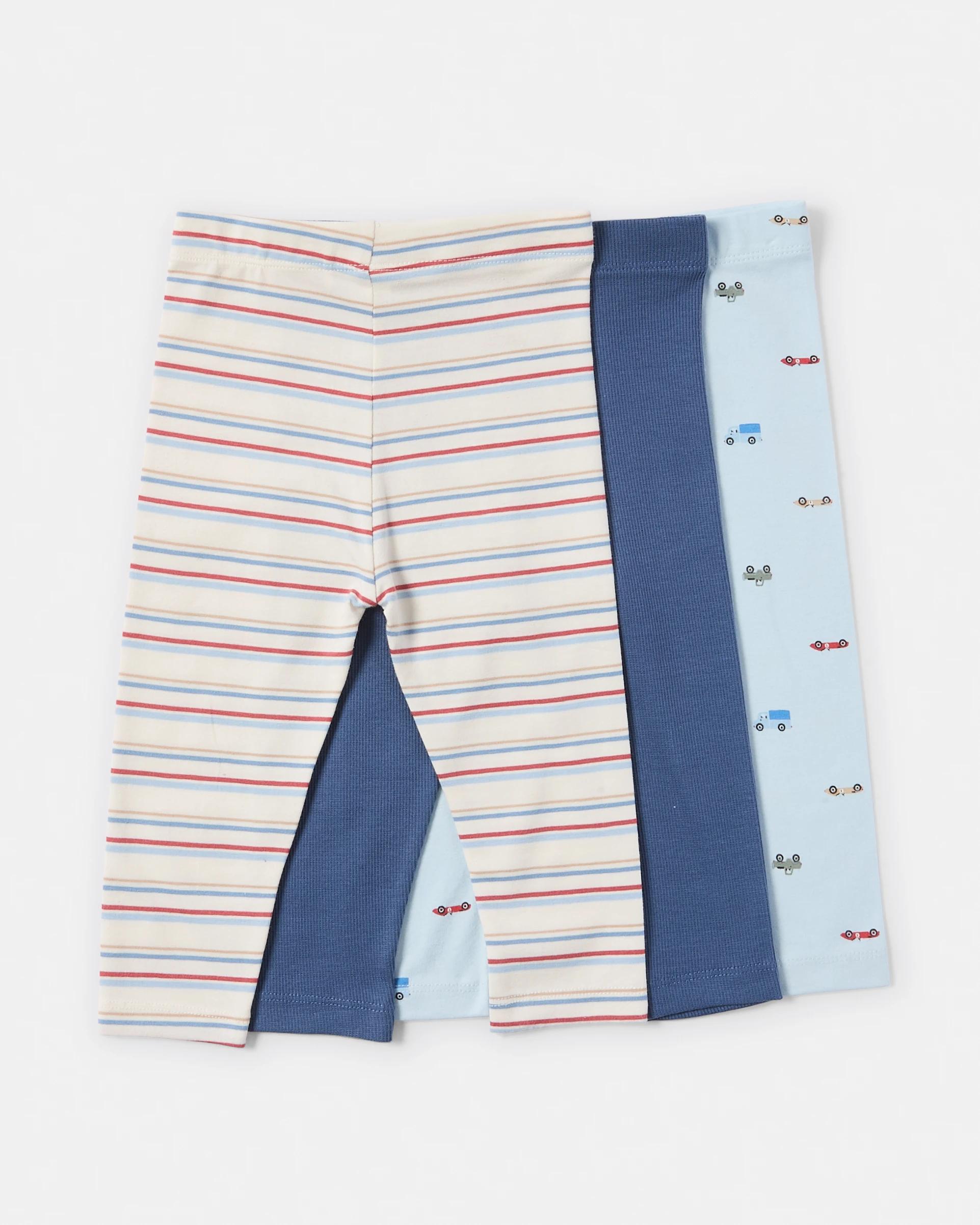 2 3 Pack Print Leggings BLUE MINI VEHICLES, 2 of 5