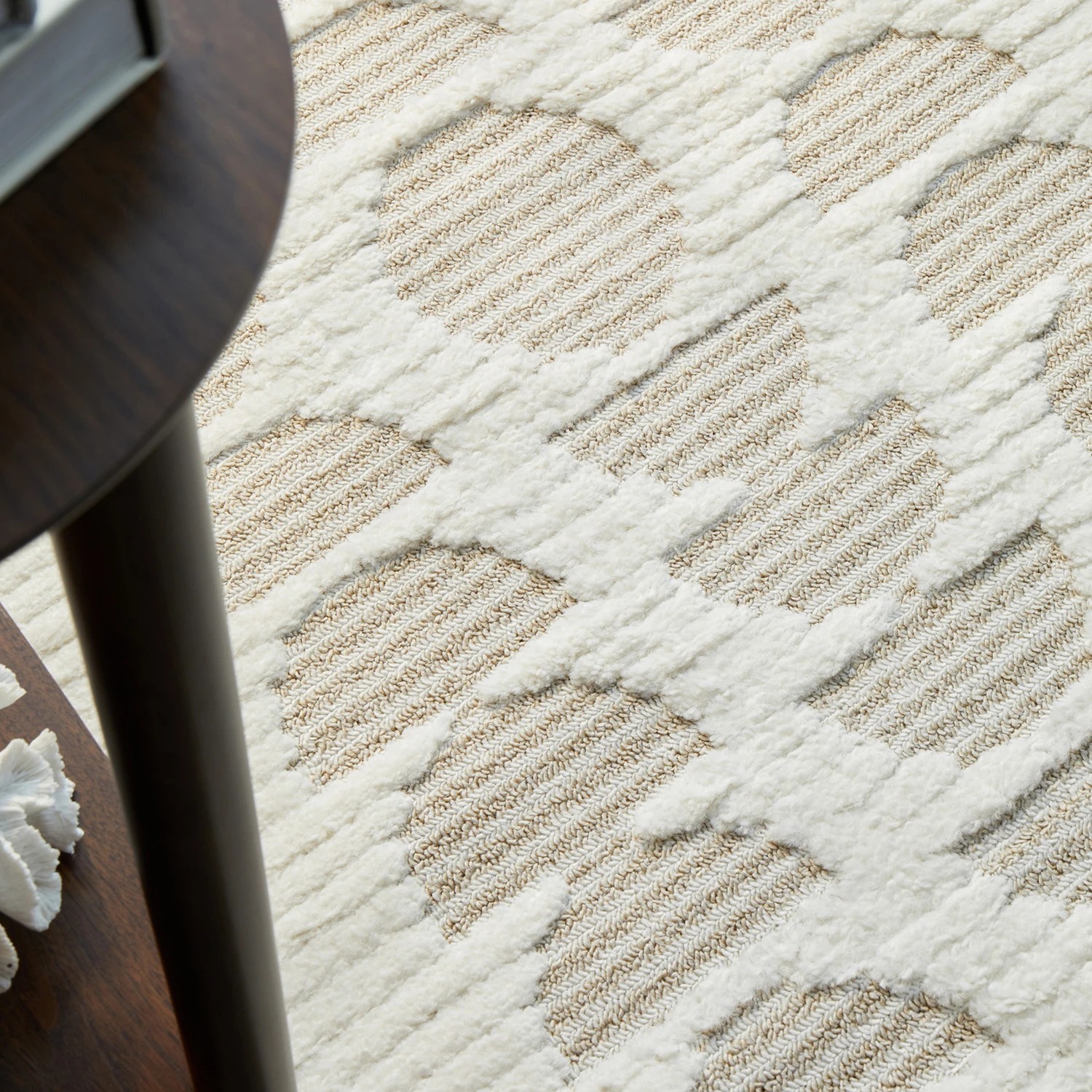3 Common Ground Rugs Safflower Lou 150x80cm - Small Power Loomed Pet Friendly Floor Rug - Beige, 3 of 6