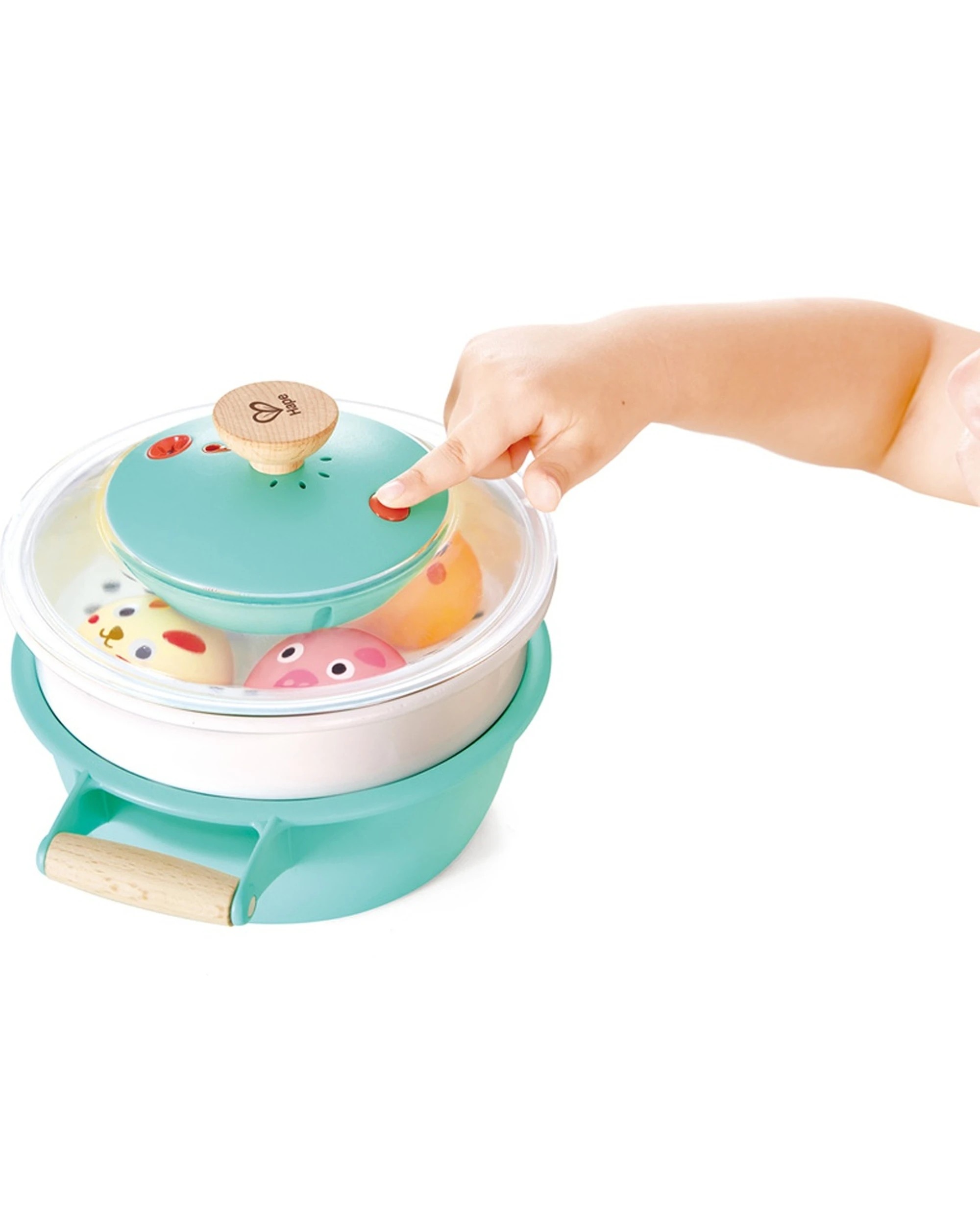 3 Hape Little Chef Cooking & Steam Playset With Realistic Sound Mist - Blue, 3 of 4