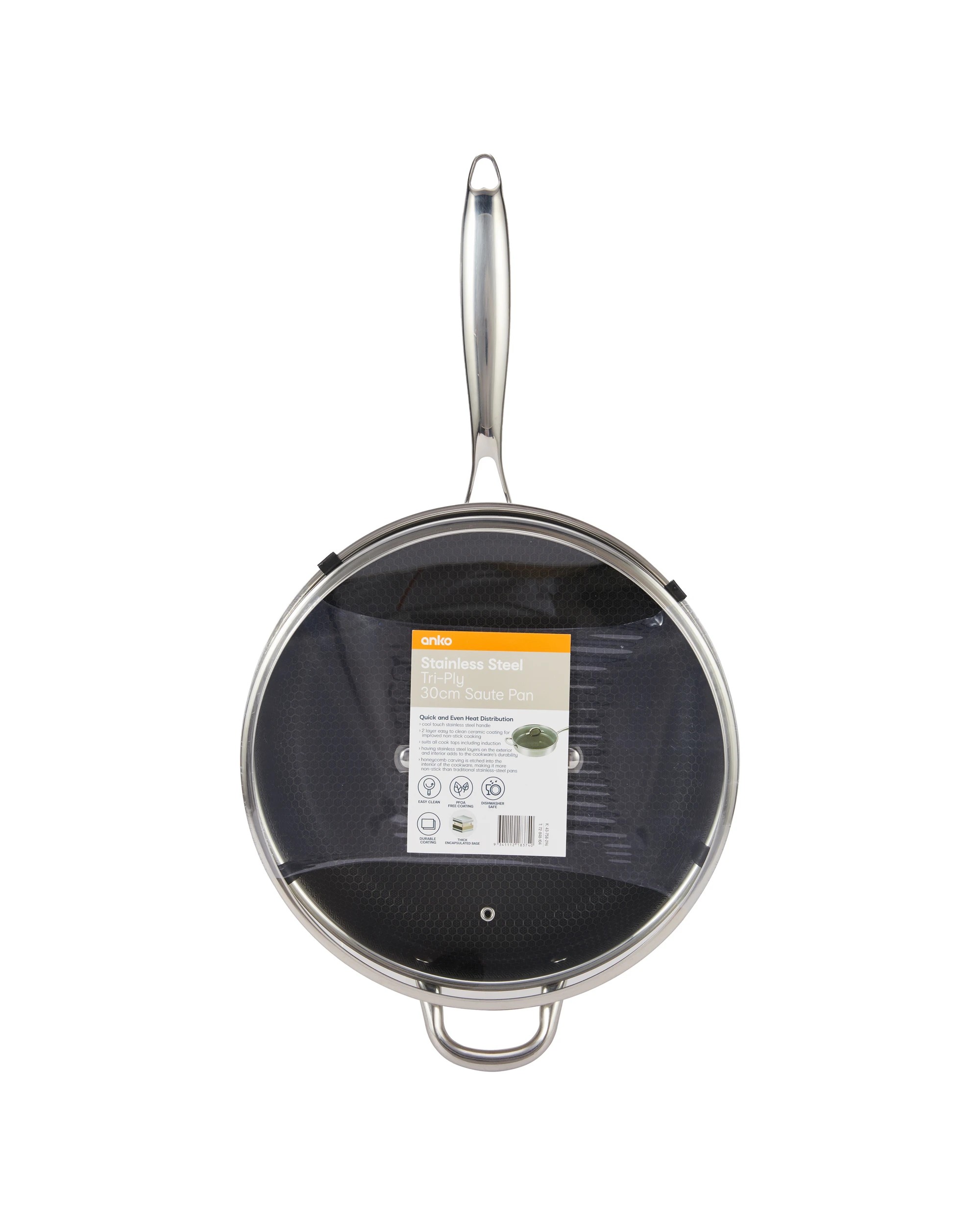 6 Stainless Steel Tri-Ply 30cm Saute Pan, 6 of 6