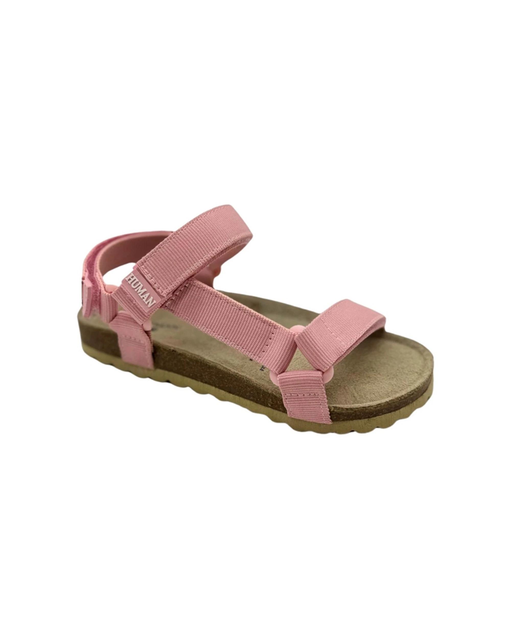 3 Human Shoes Wren Kids Ribbed Canvas Upper Adjustable Straps Pink PINK, 3 of 3