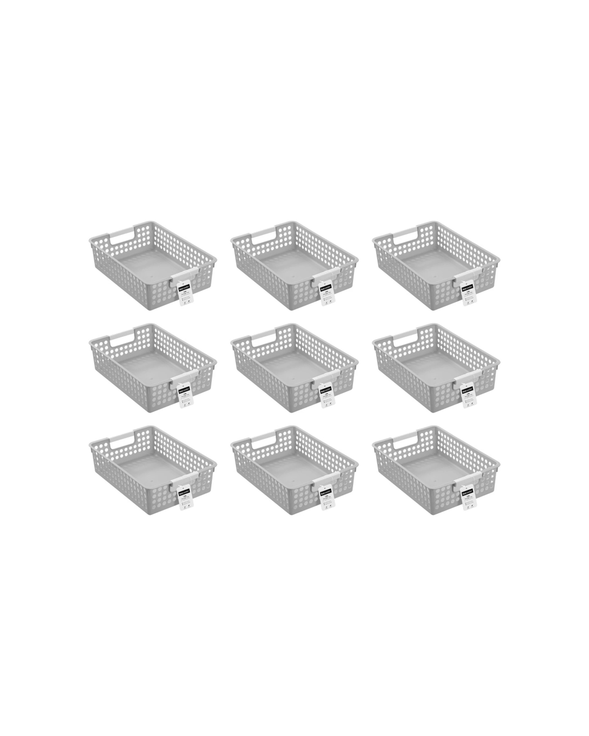 1 Boxsweden 9PK Lite Tray Home Organiser Storage Container 3L - Assorted, 1 of 8