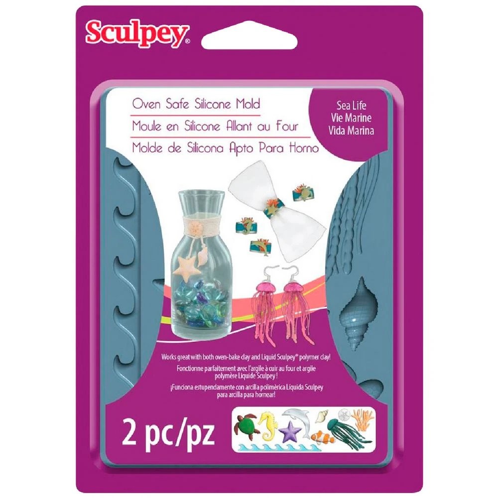 1 Sculpey Silicone Bakeable Mould Sea Life, 1 of 1