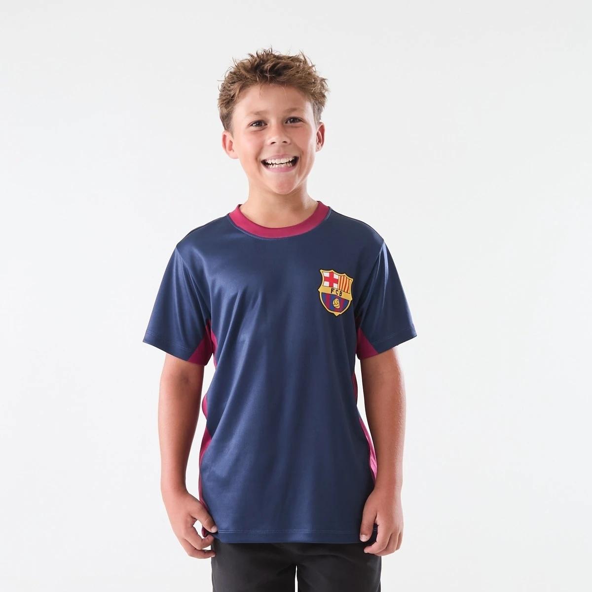1 Official Youth Barcelona Panel Jersey T-shirt Navy, 1 of 7