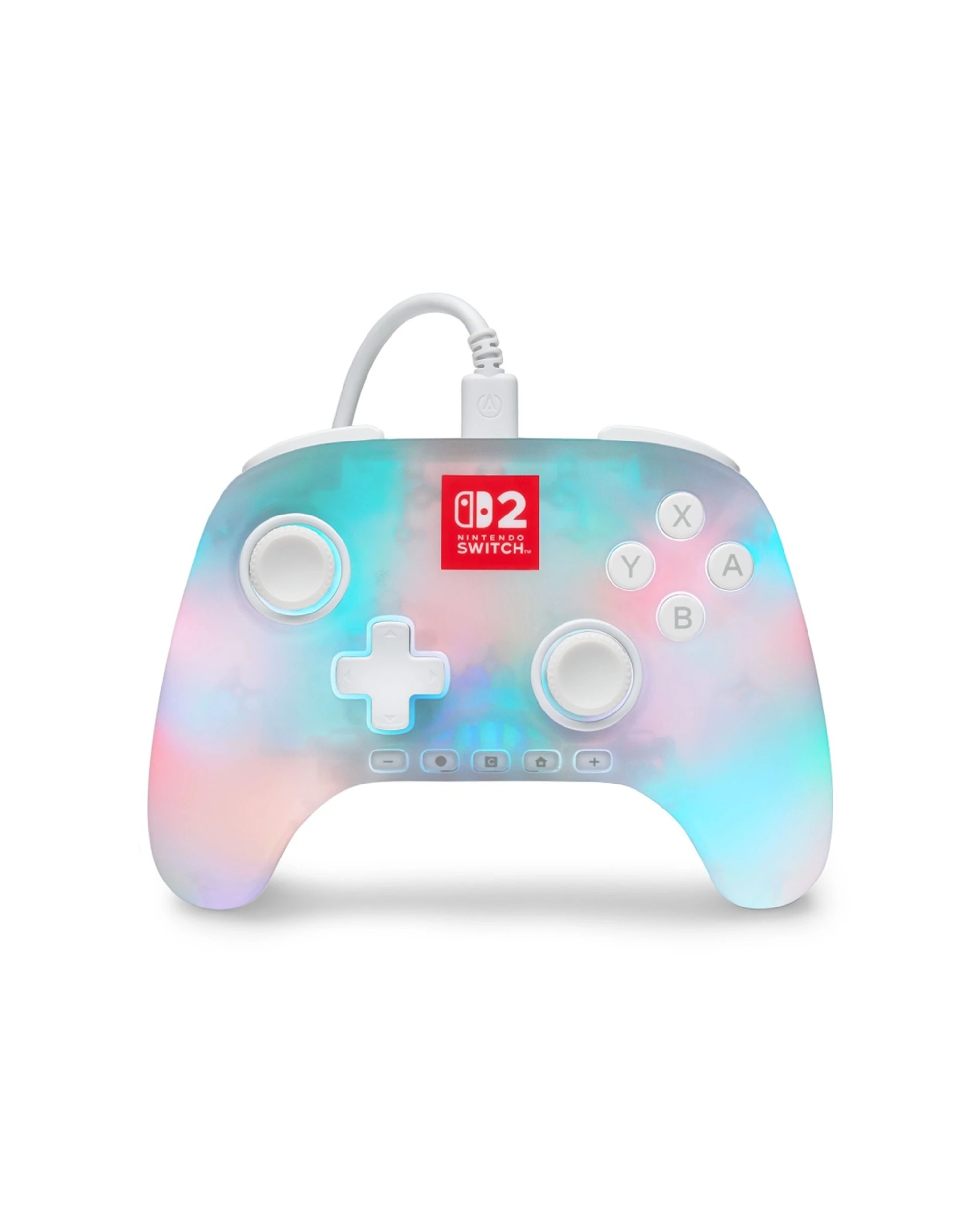 3 PowerA Nintendo Switch 2 Advantage Wired Gaming Controller 3.5mm Jack Lumectra - White, 3 of 7