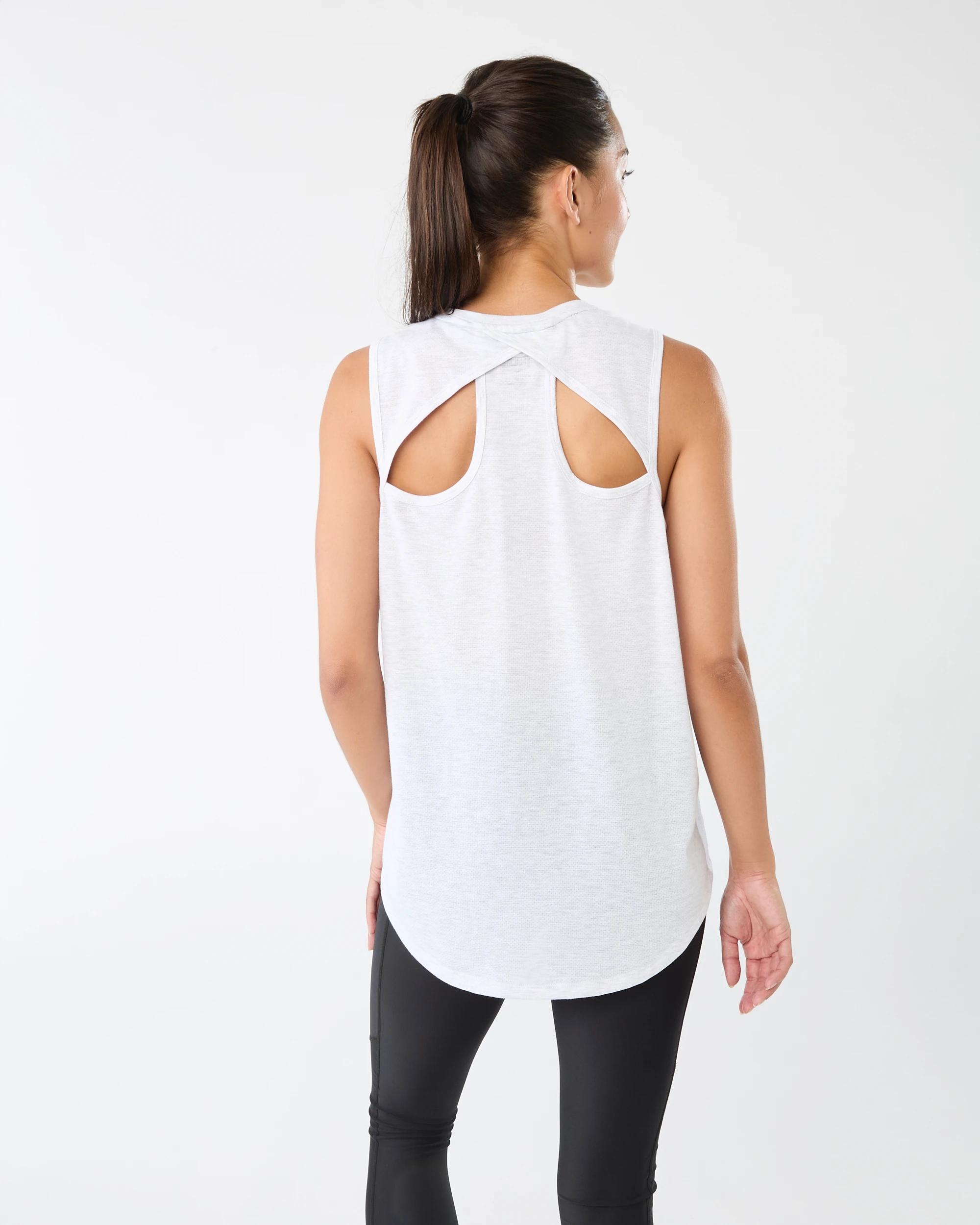 3 Everlast Womens Keyhole Tank White Marl, 3 of 9