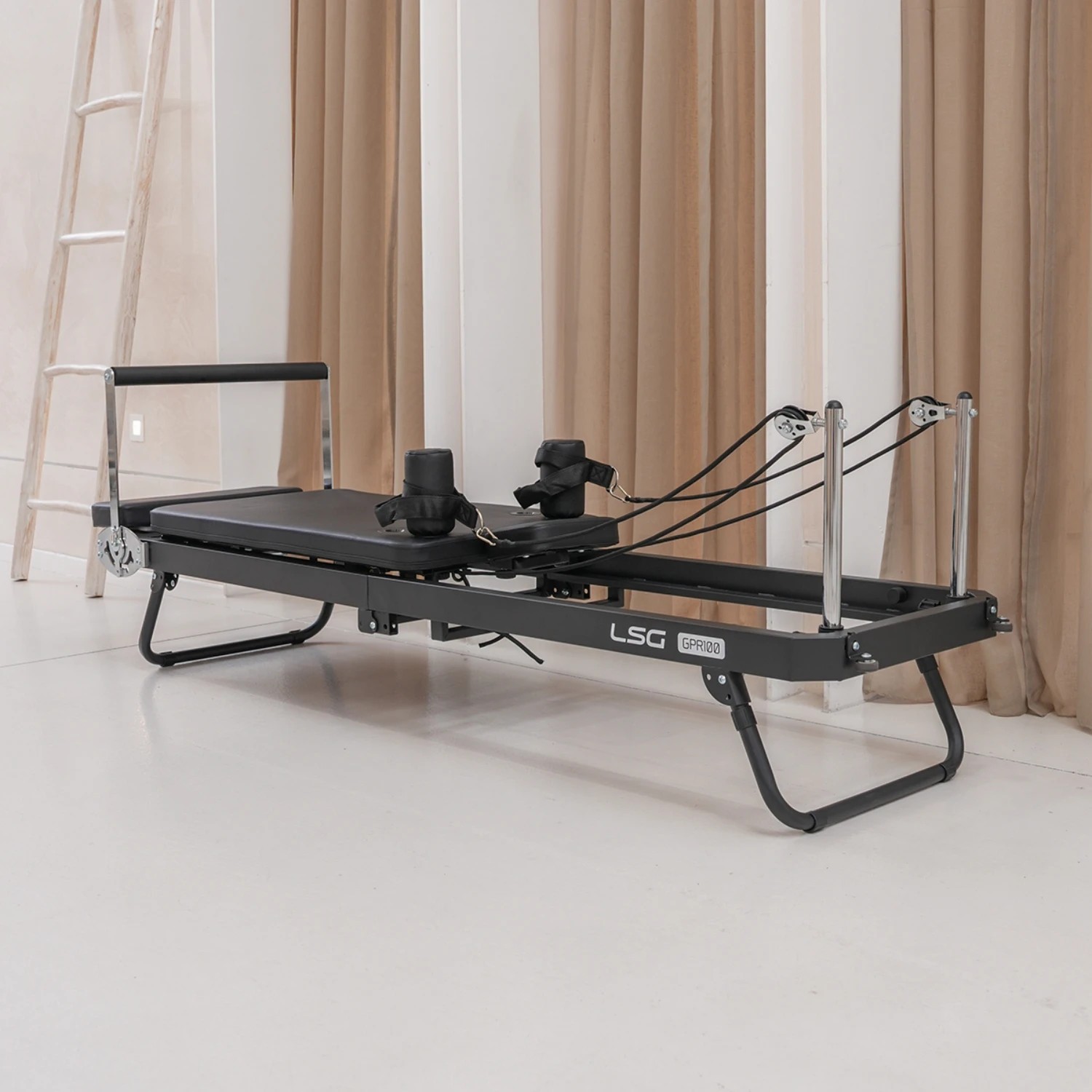 10 LSG Folding Pilates Reformer Set - Black, 10 of 10