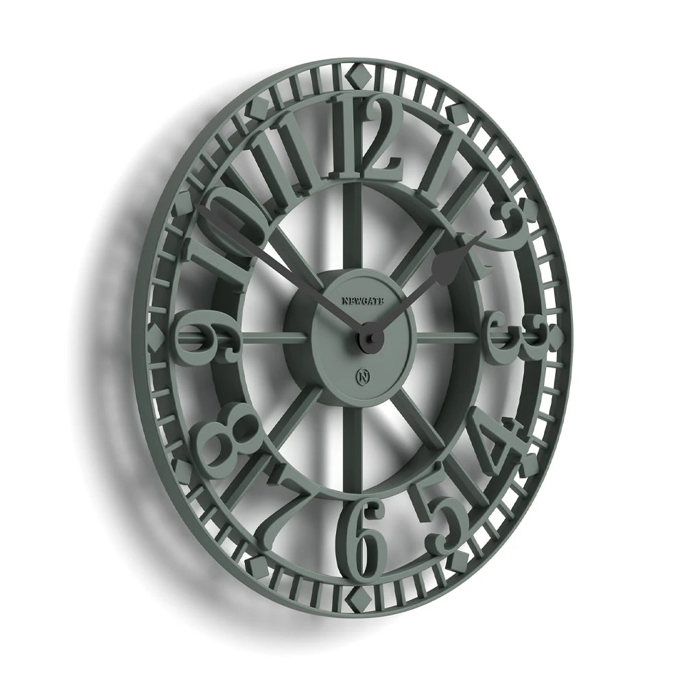 3 Newgate Warehouse Wall Clock - Green, 3 of 4