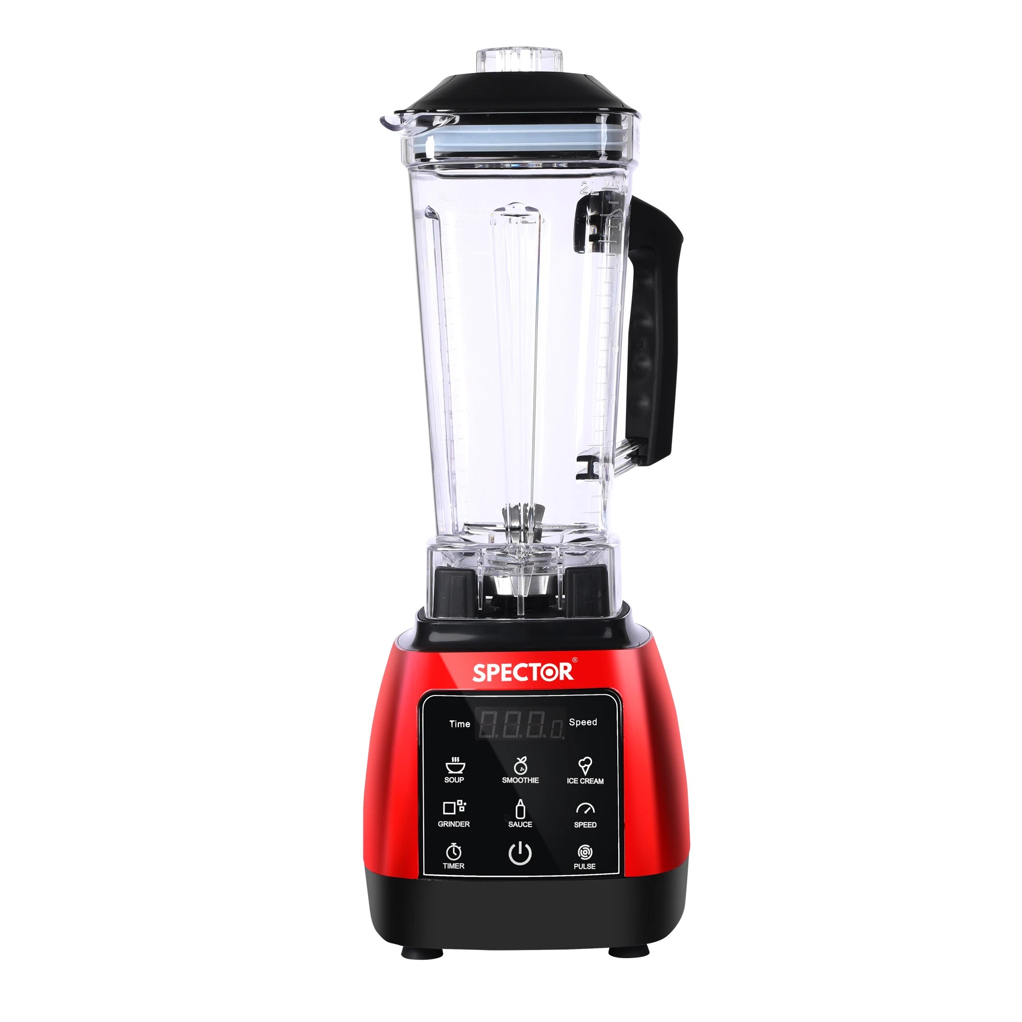 1 Spector 2l Commercial Blender - Red, 1 of 2