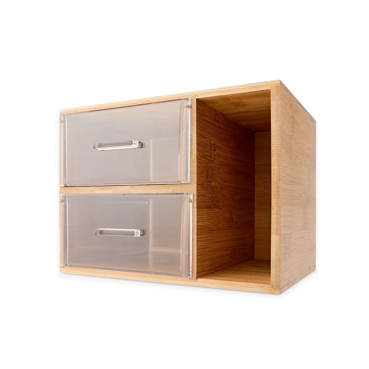 2 Bamboo and Plastic Square 2 Drawers, 2 of 8