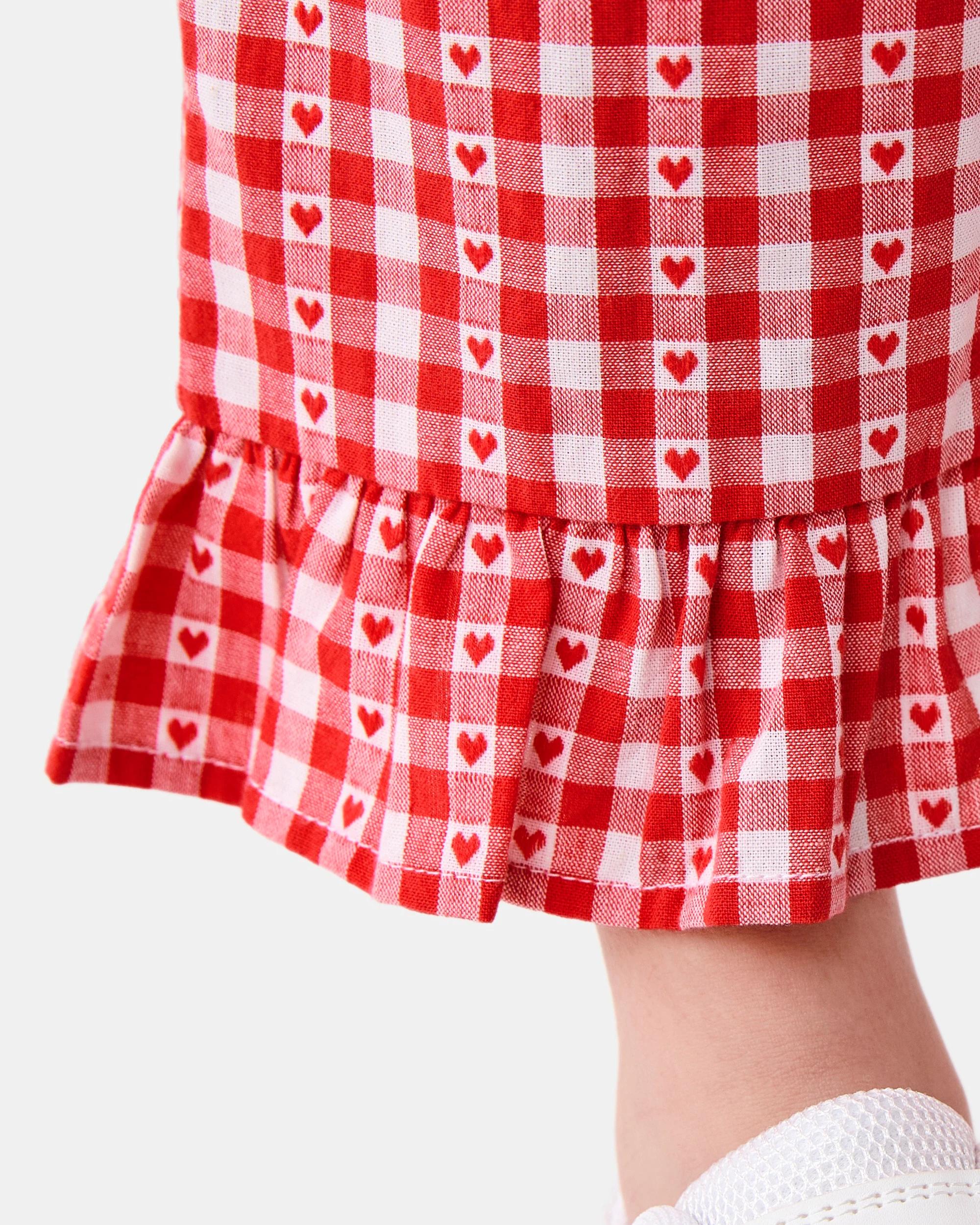4 Frill Hem Pants Red Check, 4 of 6