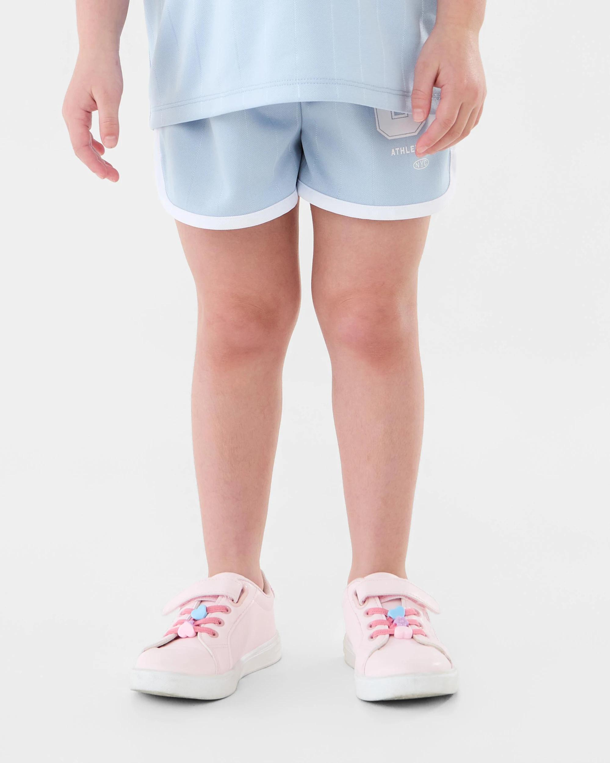 1 Mesh Sporty Shorts Blue Typo, 1 of 6