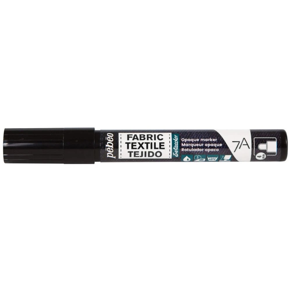 1 Pebeo 7A Opaque Marker 4mm Black, 1 of 2