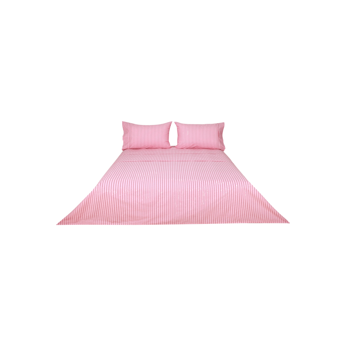 6 250 Thread Count Cotton Stripe Sheet Set - Queen Bed, Pink, 6 of 7