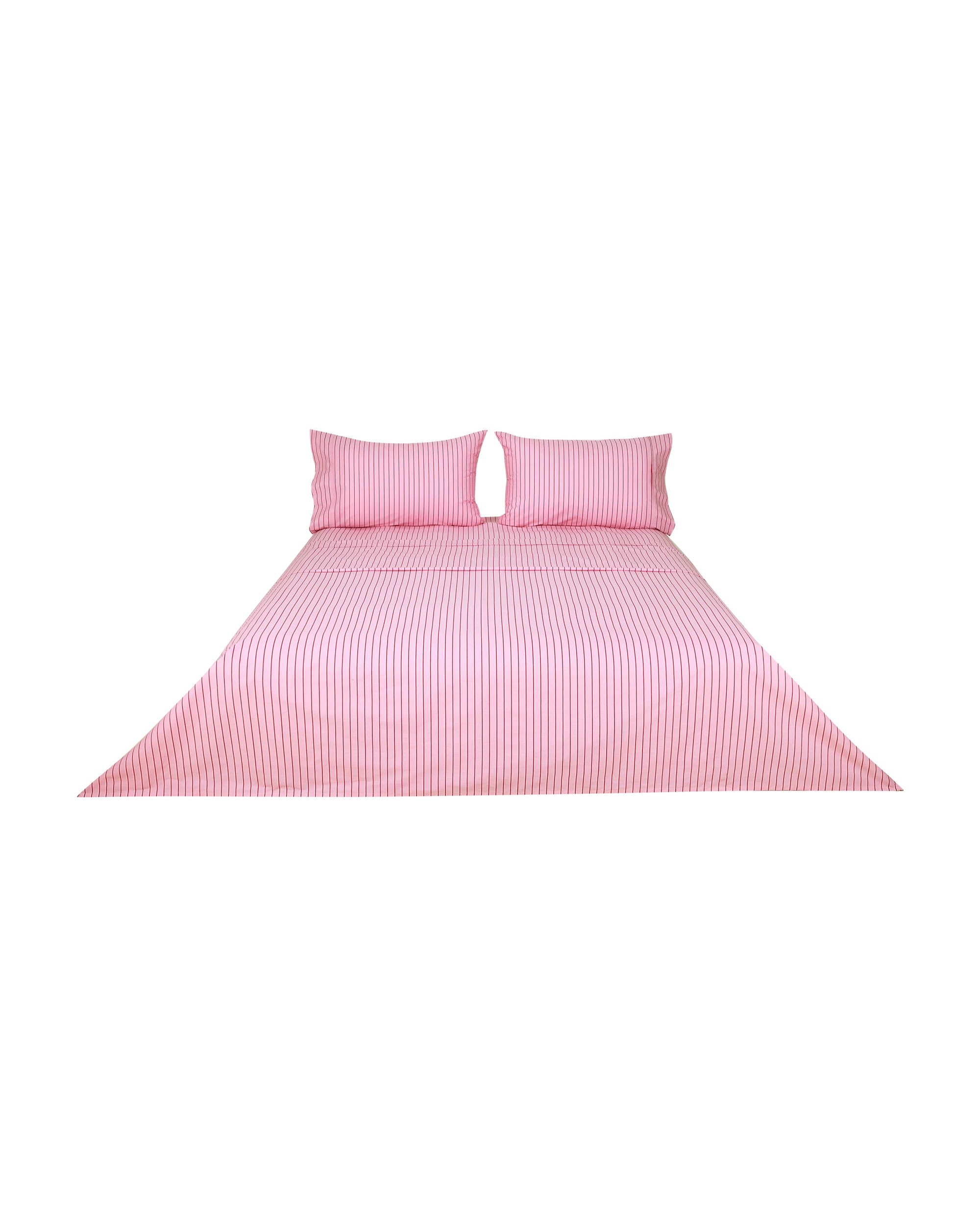 6 250 Thread Count Cotton Stripe Sheet Set - Queen Bed, Pink, 6 of 7