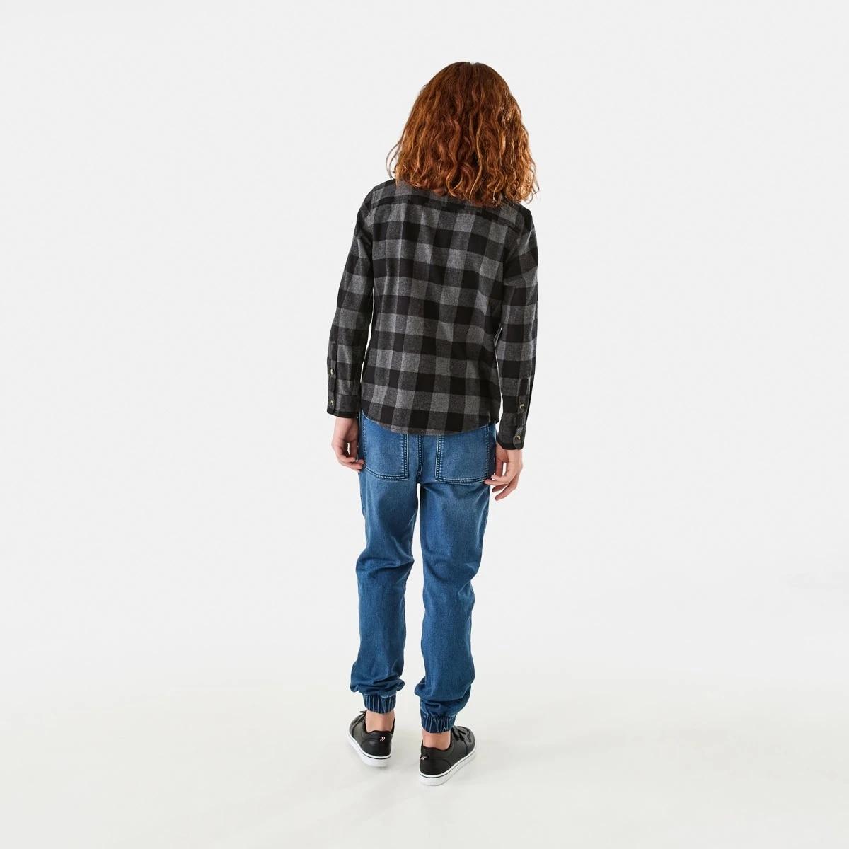 7 Long Sleeve Flannel Shirt Char Check, 7 of 9