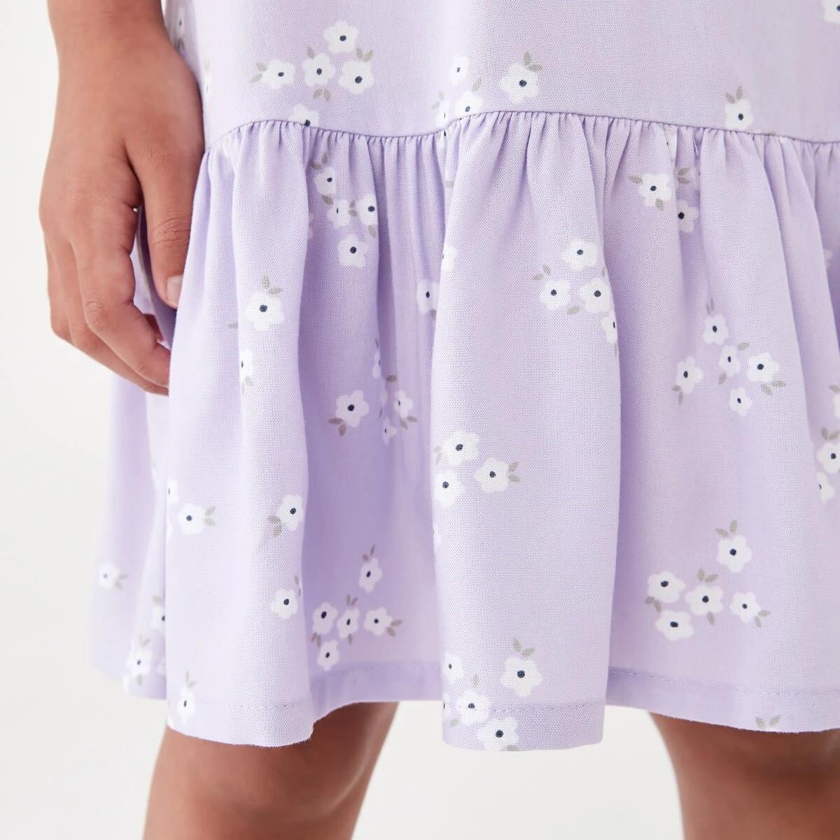 5 2 Piece T-shirt and Dress Set Pur Floral, 5 of 7