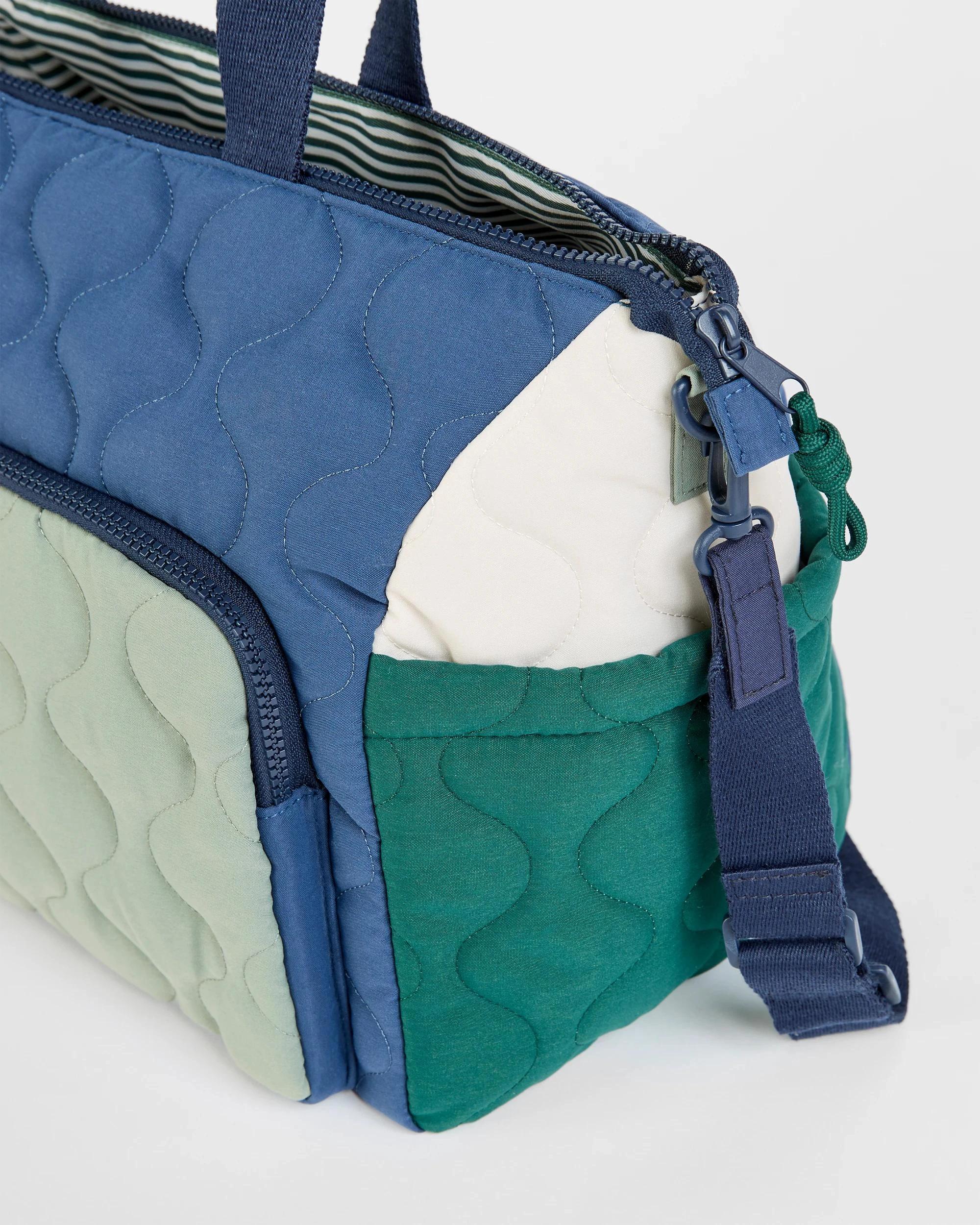 2 Target Kids Quilted Overnight Duffle Bag BLUE SQUIGGLE, 2 of 2