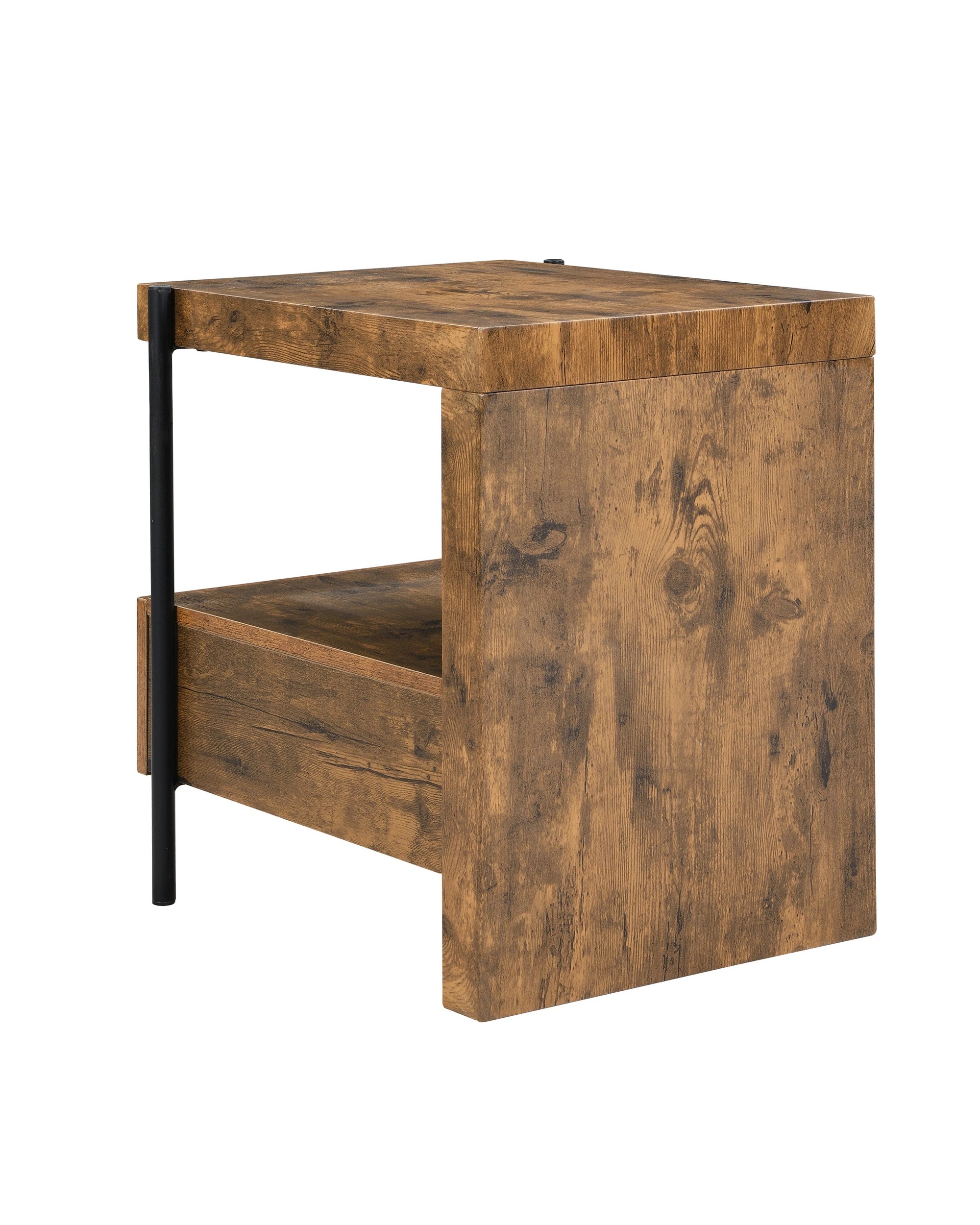 5 IHOMDEC Side Table with Drawer Metal Tube and Wood, 5 of 5