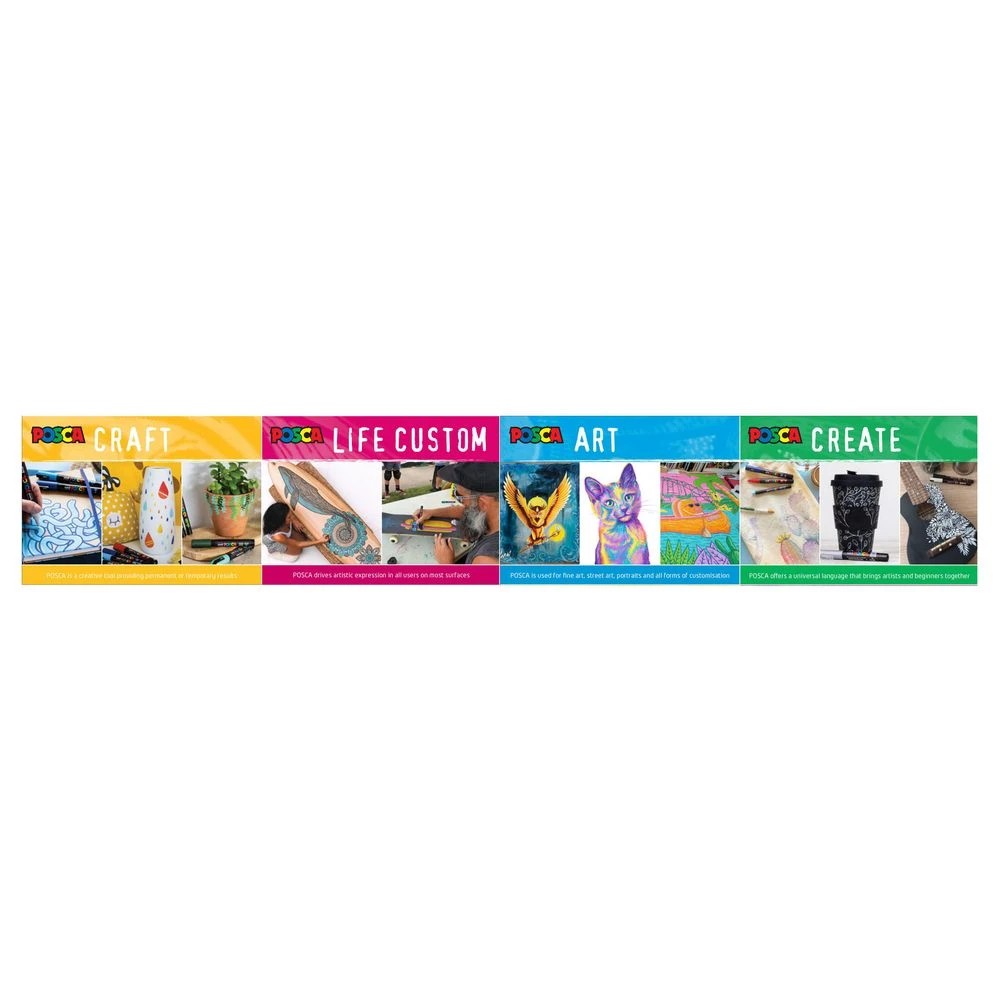 4 POSCA PC 5M Paint Markers Dark Colours Assorted 8 Pack, 4 of 4