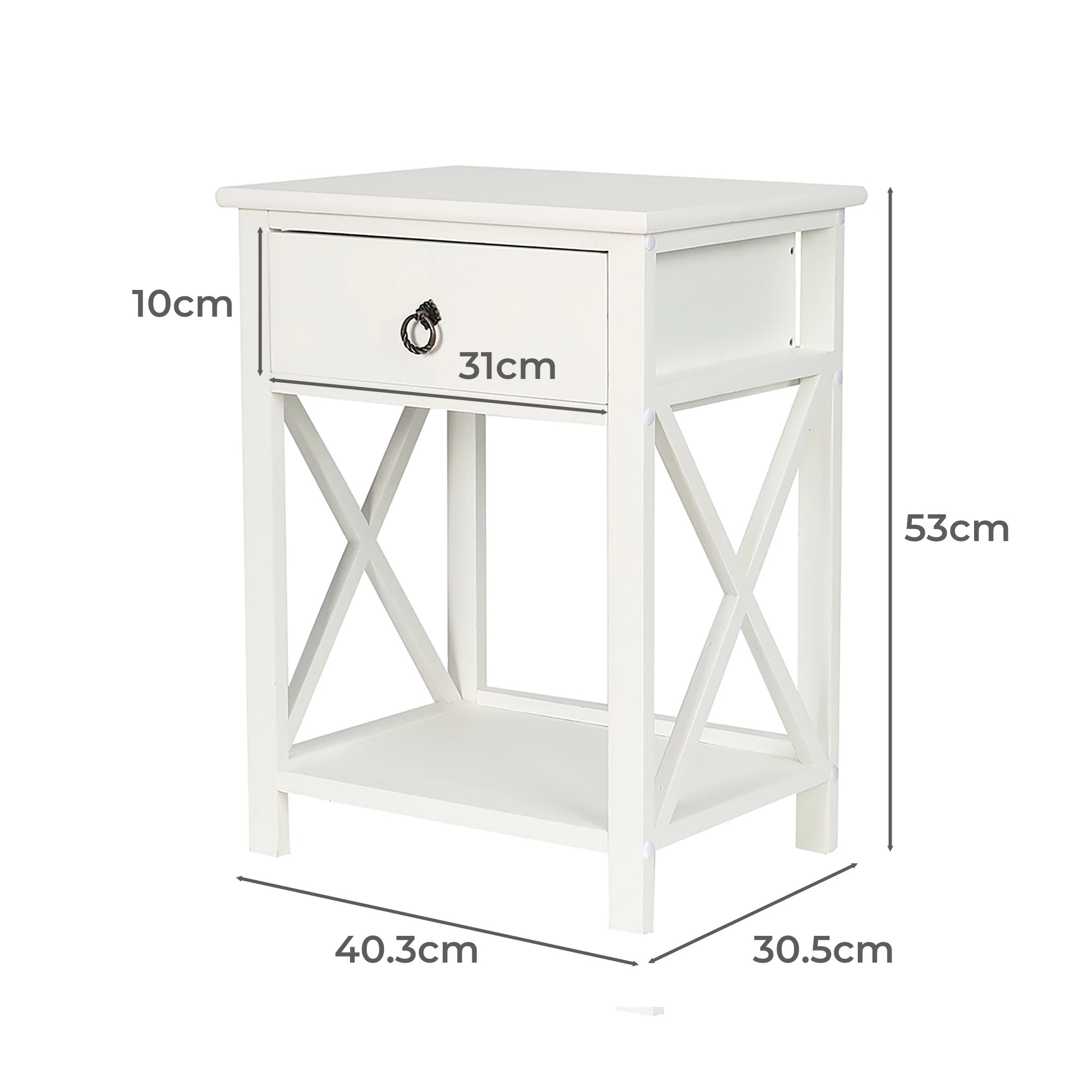 3 Levede 2x Bedside Tables Drawers Side Table Storage Cabinet Nightstand Bedroom, 3 of 6