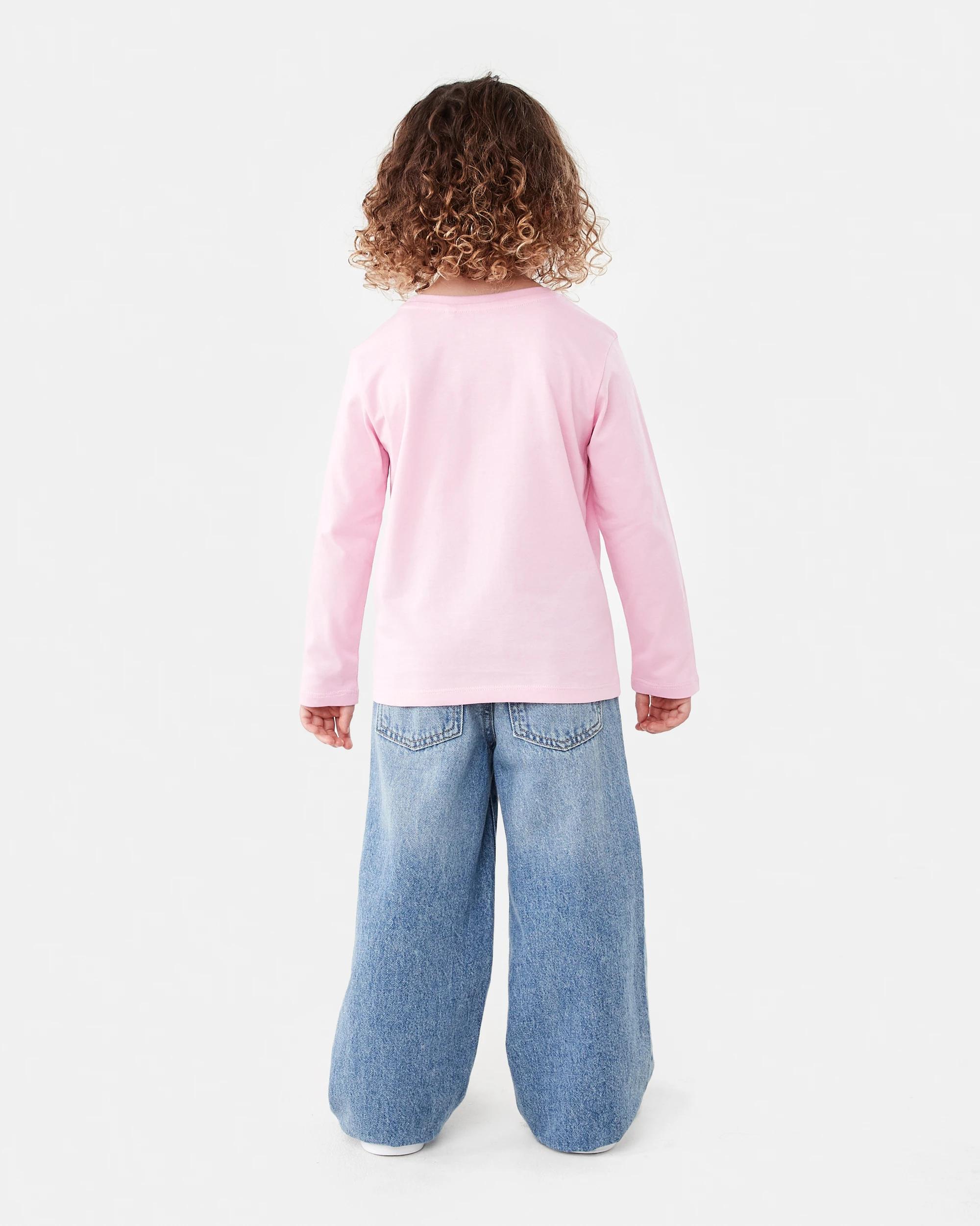 6 Long Sleeve Plain T-shirt Berry Pnk, 6 of 6