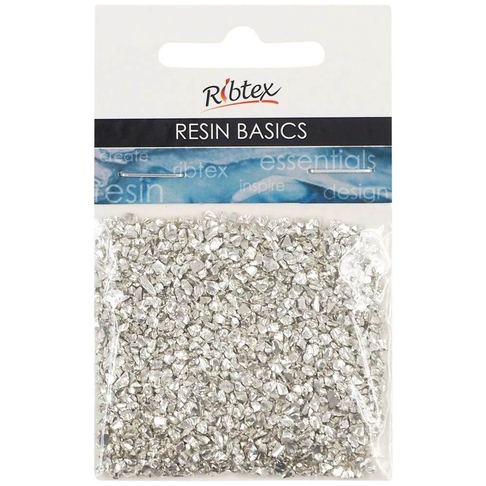 1 UV Resin Glass Metal Chips 15g Silver, 1 of 1