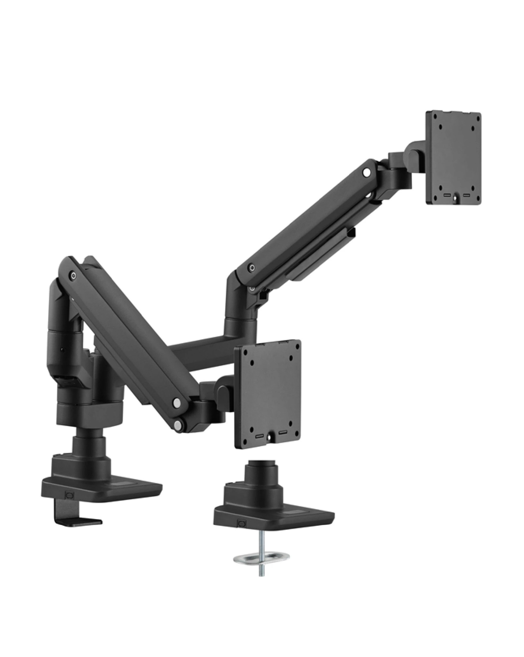 1 Brateck Fabulous Pole Mount Gas Spring Dual Monitor Arm 17-35" - Black, 1 of 5