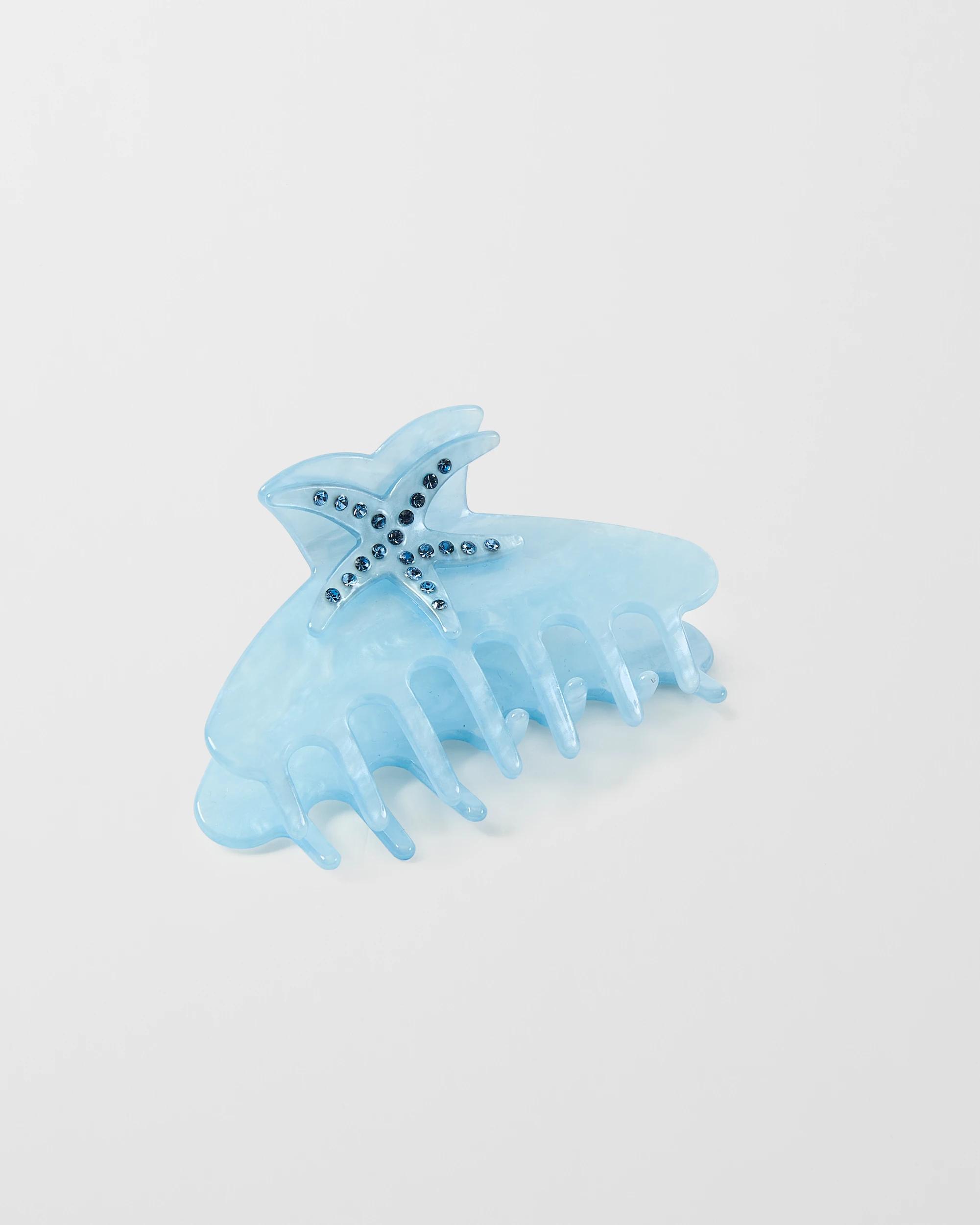 2 Blue Novelty Starfish Claw Hair Clip Acc Blue, 2 of 3
