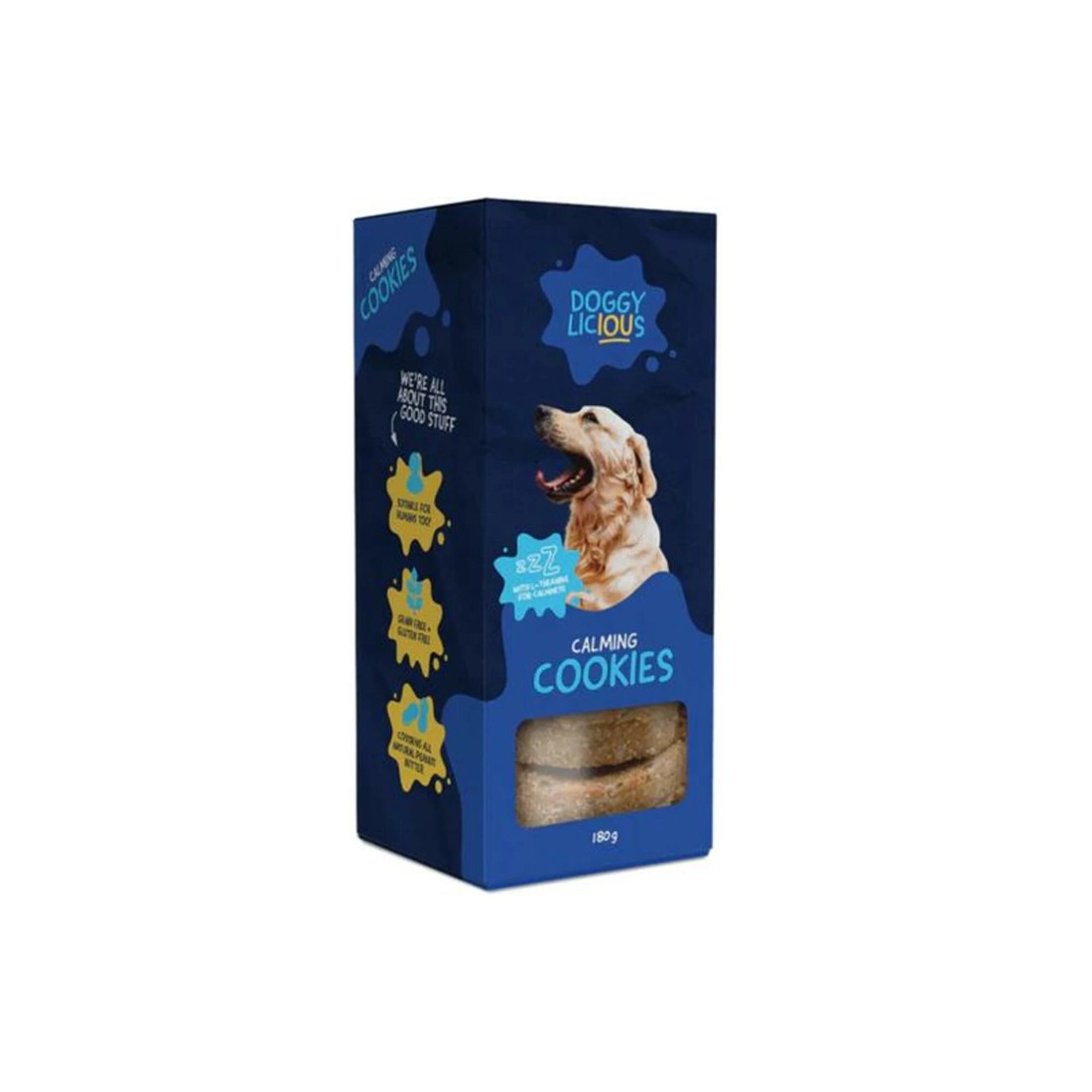 1 Doggylicious Dog Treat Calming Cookies 180g, 1 of 2