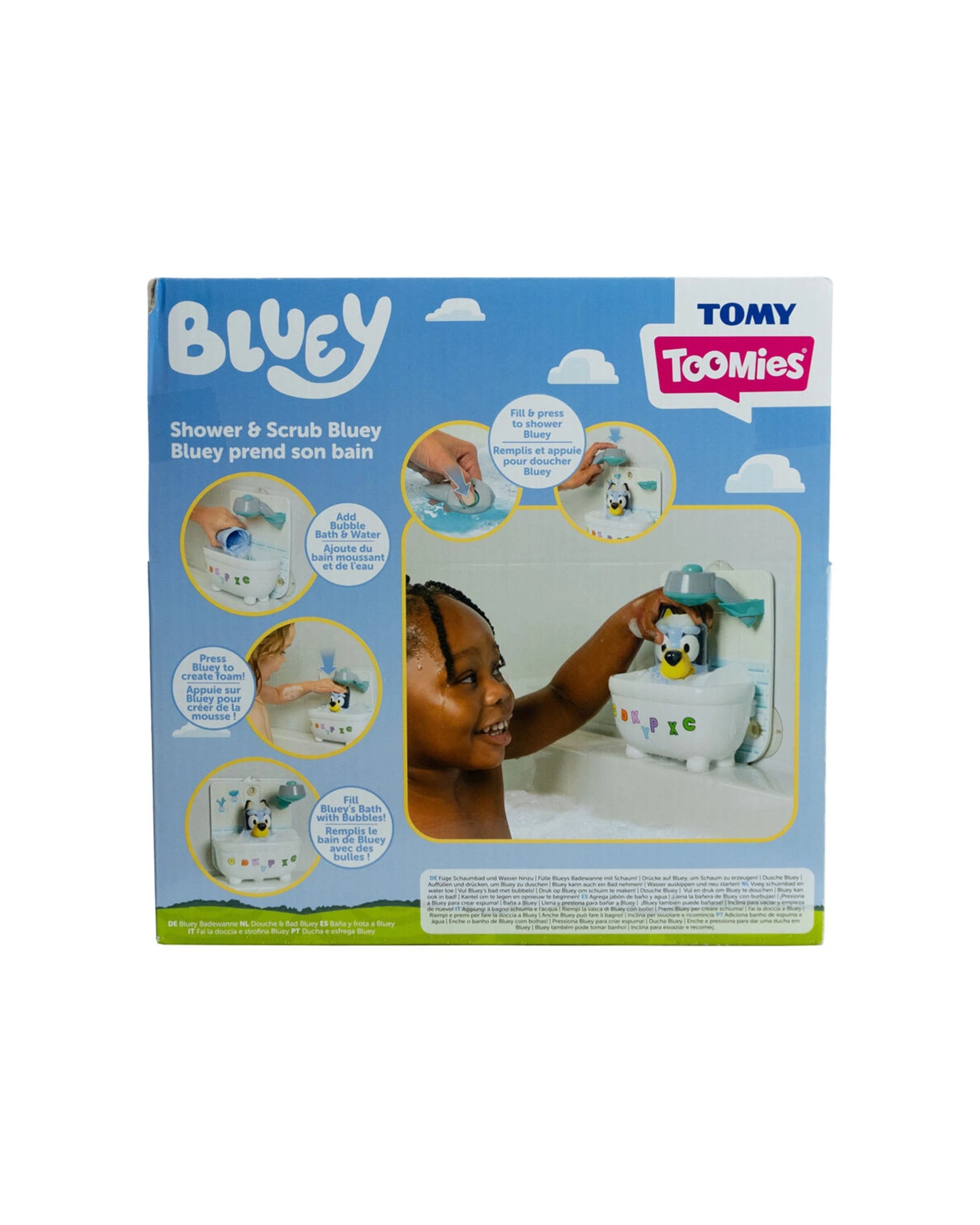 2 Tomy Toomies Shower & Scrub Bluey With Figurine Bathtime Activity Toy - Multi, 2 of 8