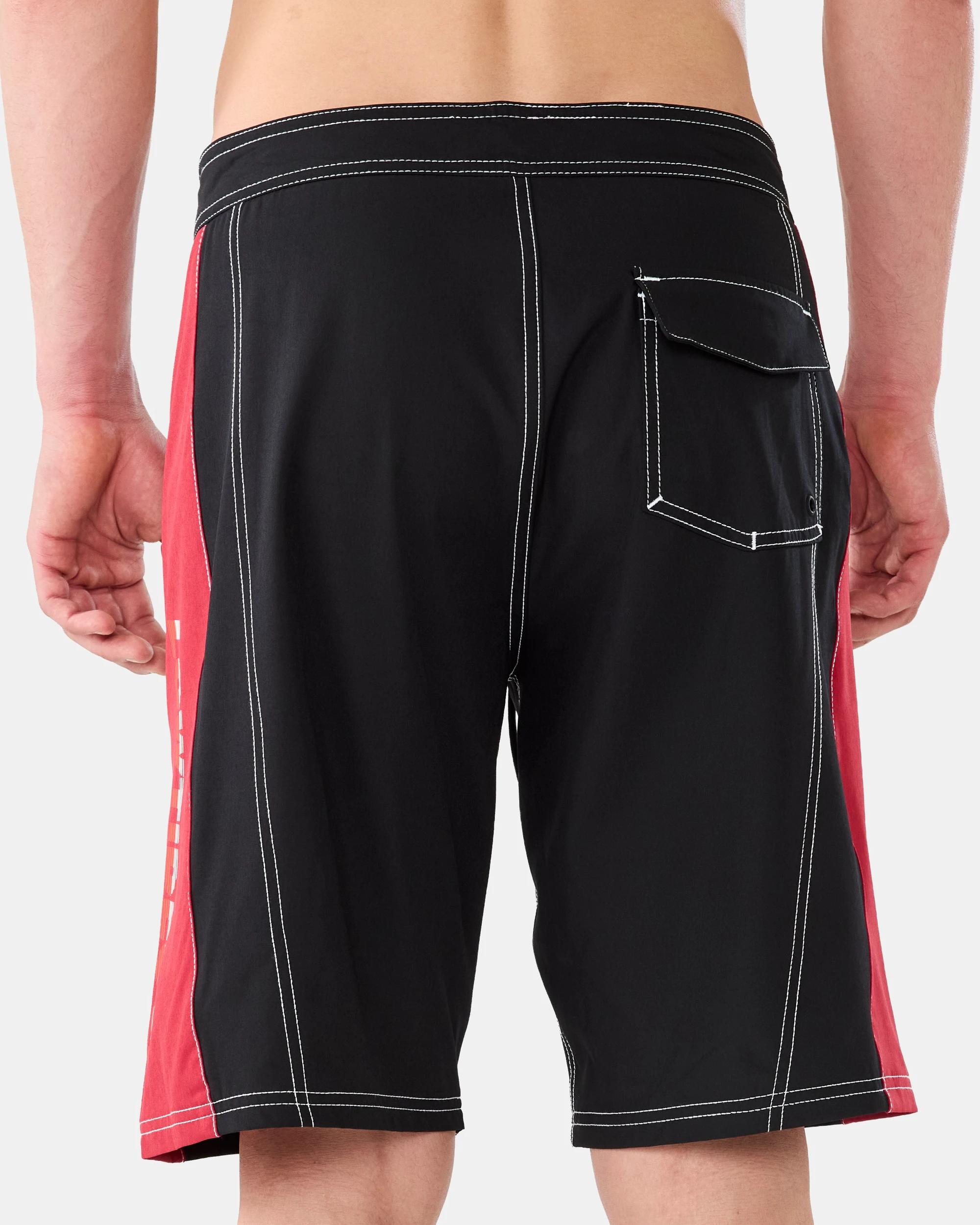 3 Spliced Stretch Swim Boardshorts Black, 3 of 9