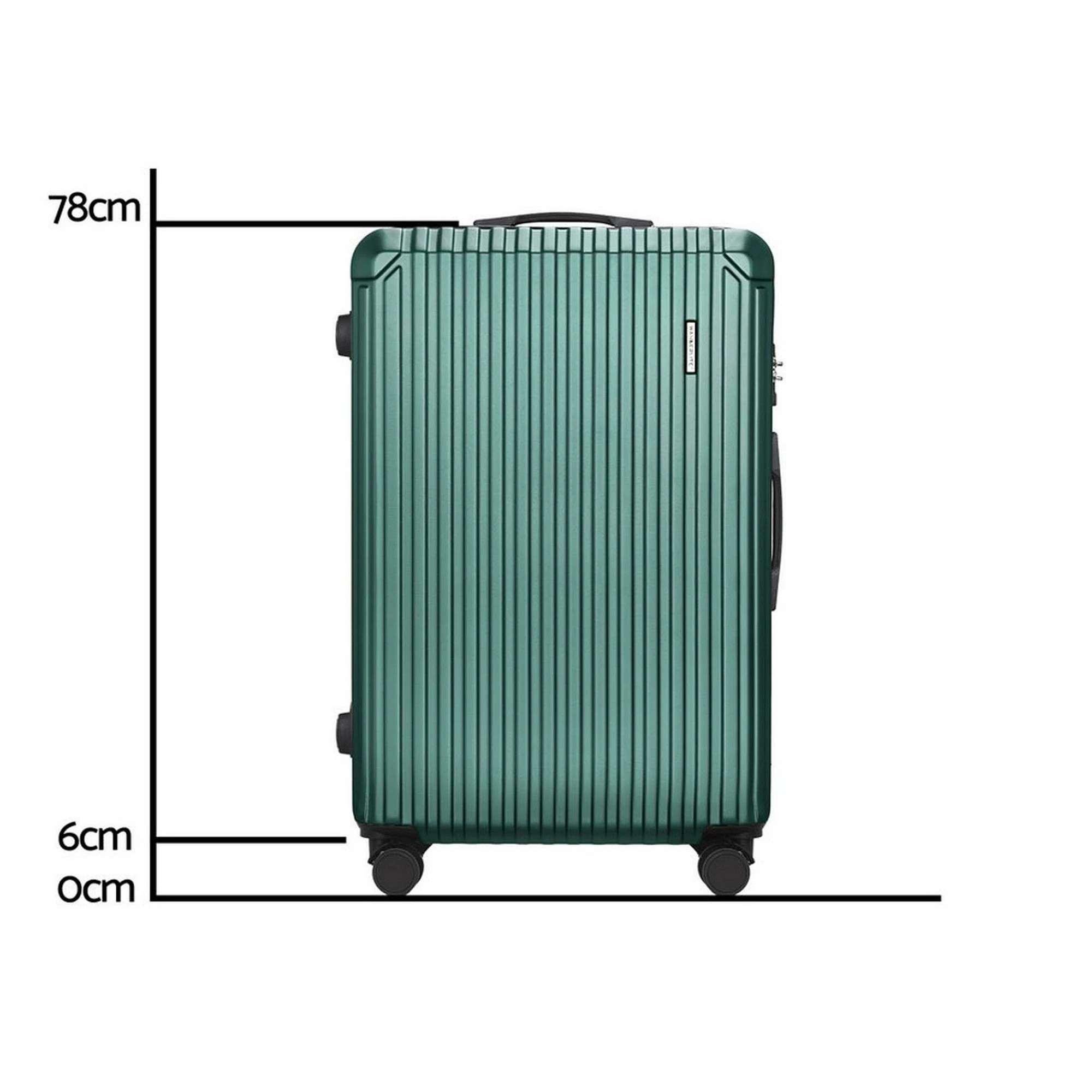 1 Wanderlite 28" Luggage Travel Suitcase Set TSA Carry On Hard Case - Green, 1 of 6