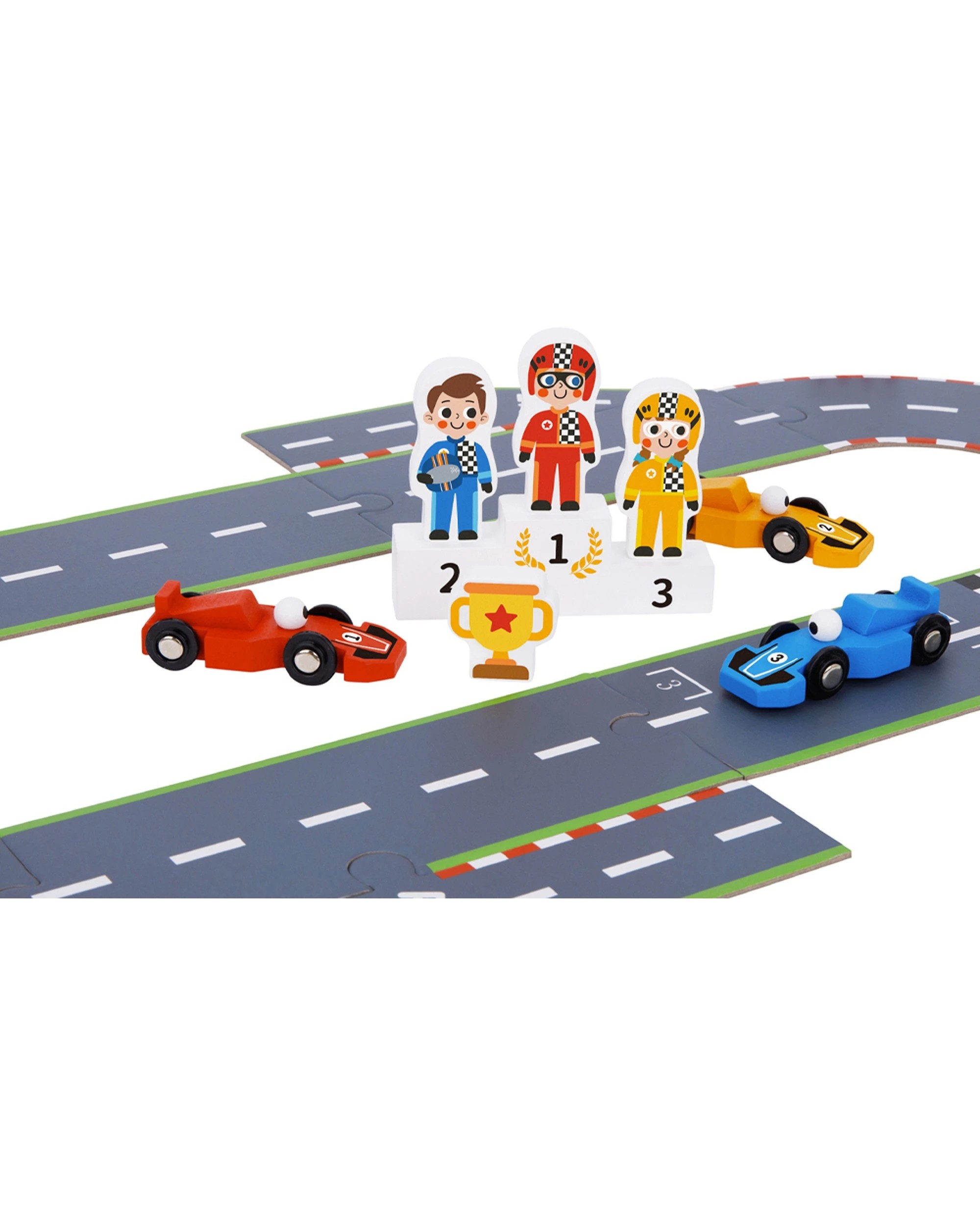 4 Tooky Toy Formula Racing Car Track Puzzle Kids Children Playmat Toy 24x9cm - Multi, 4 of 5