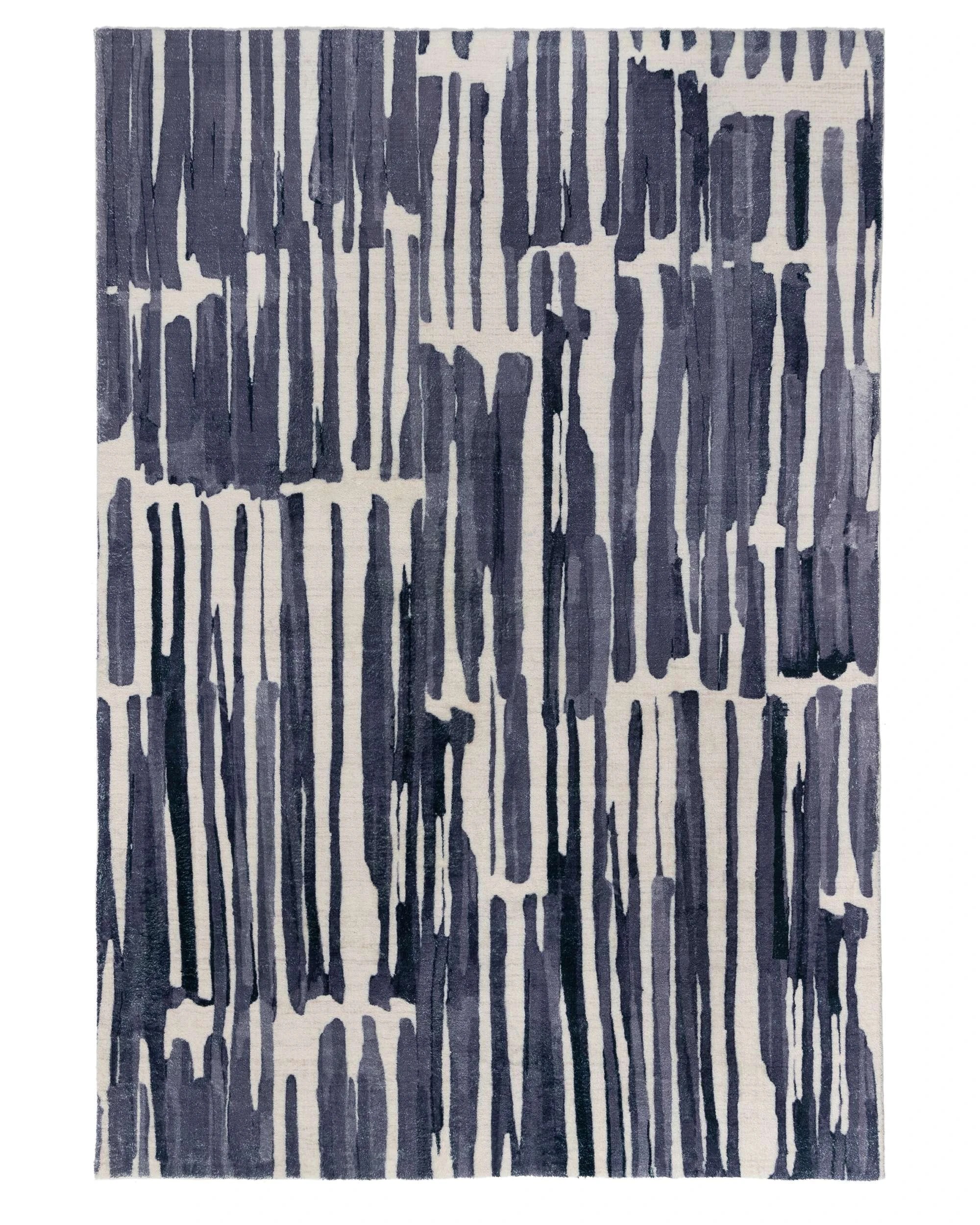 1 Loopsie Riya Striped Washable Rug-230cm x 160cm - Grey, 1 of 6