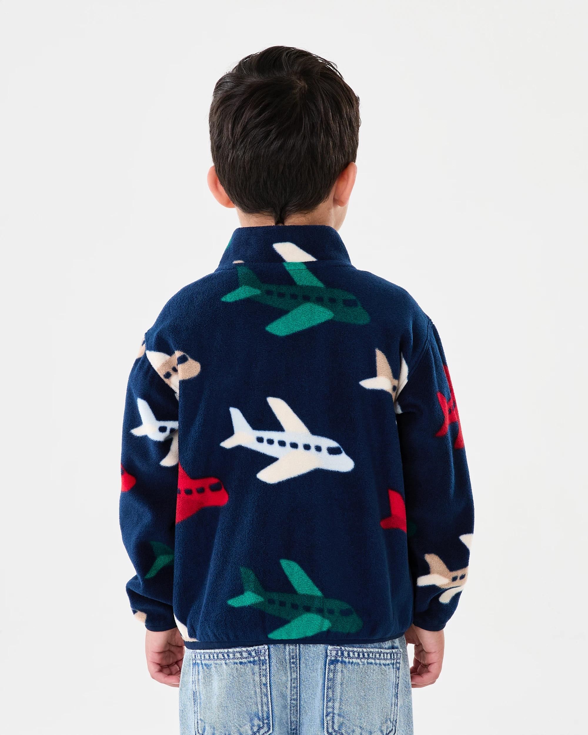 3 Polar Fleece Zip Through Jacket Nvy Plane, 3 of 9