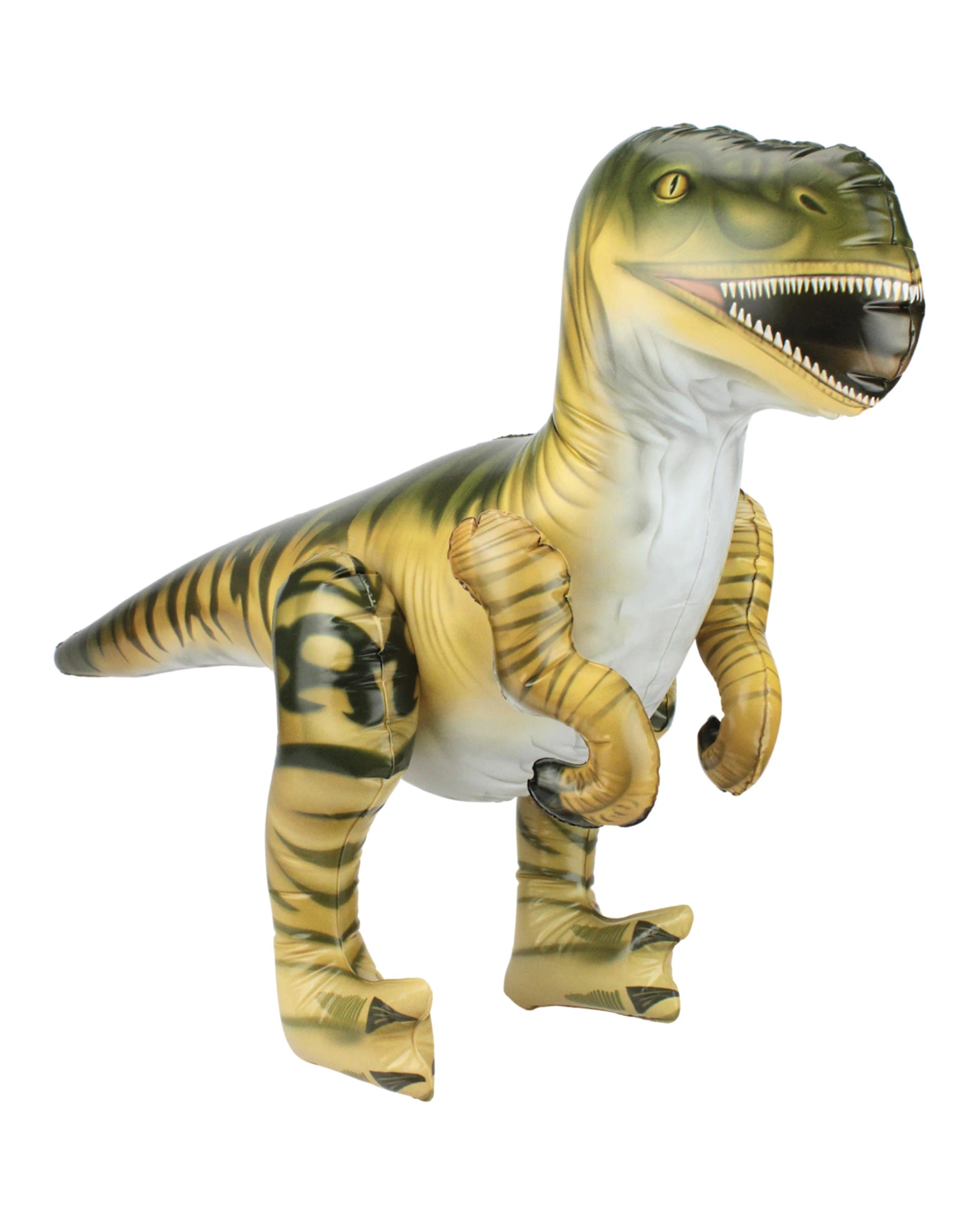 1 Partyrama Inflatable Velociraptor Dinosaur - Beige, 1 of 3