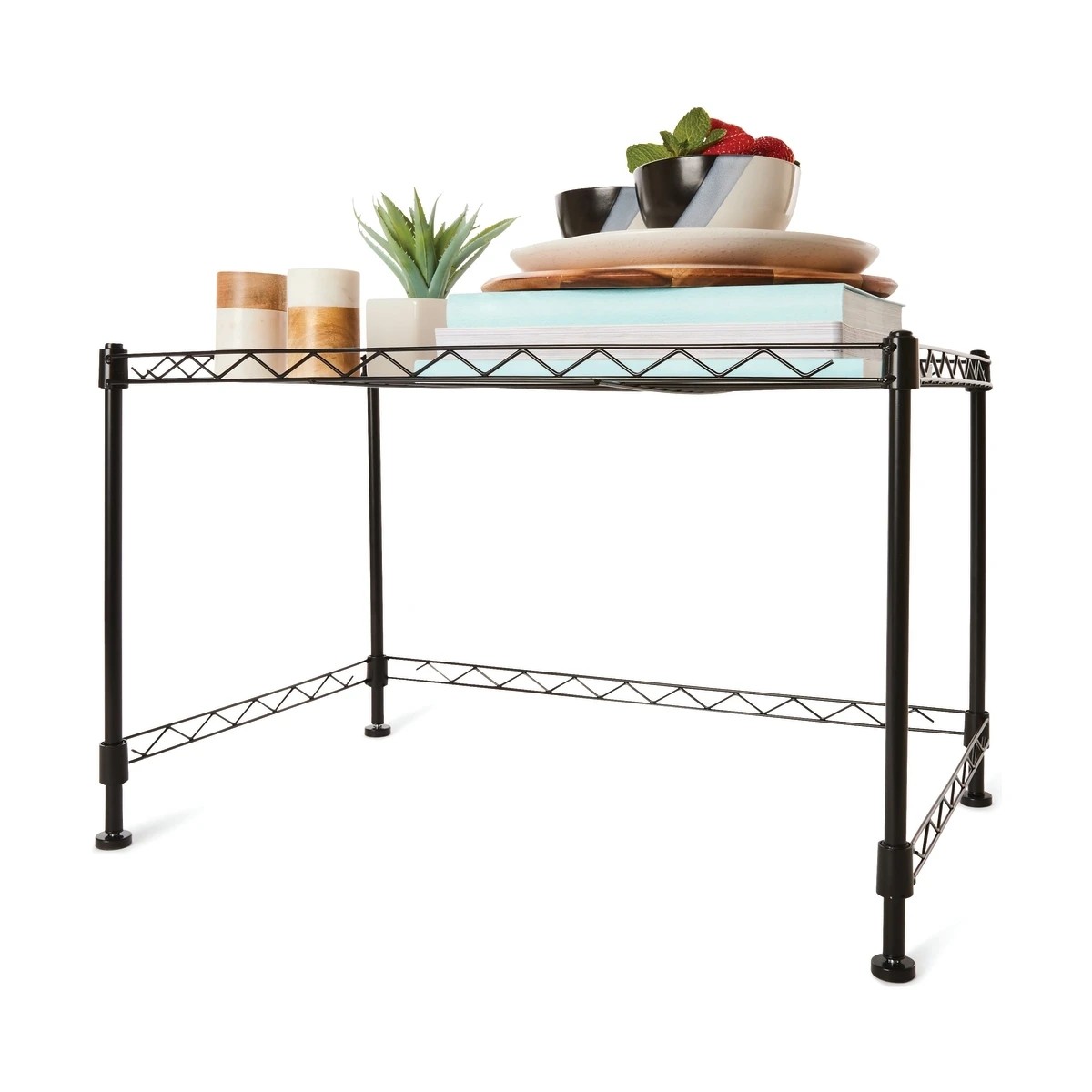 6 Over Microwave Shelf - Black, 6 of 6