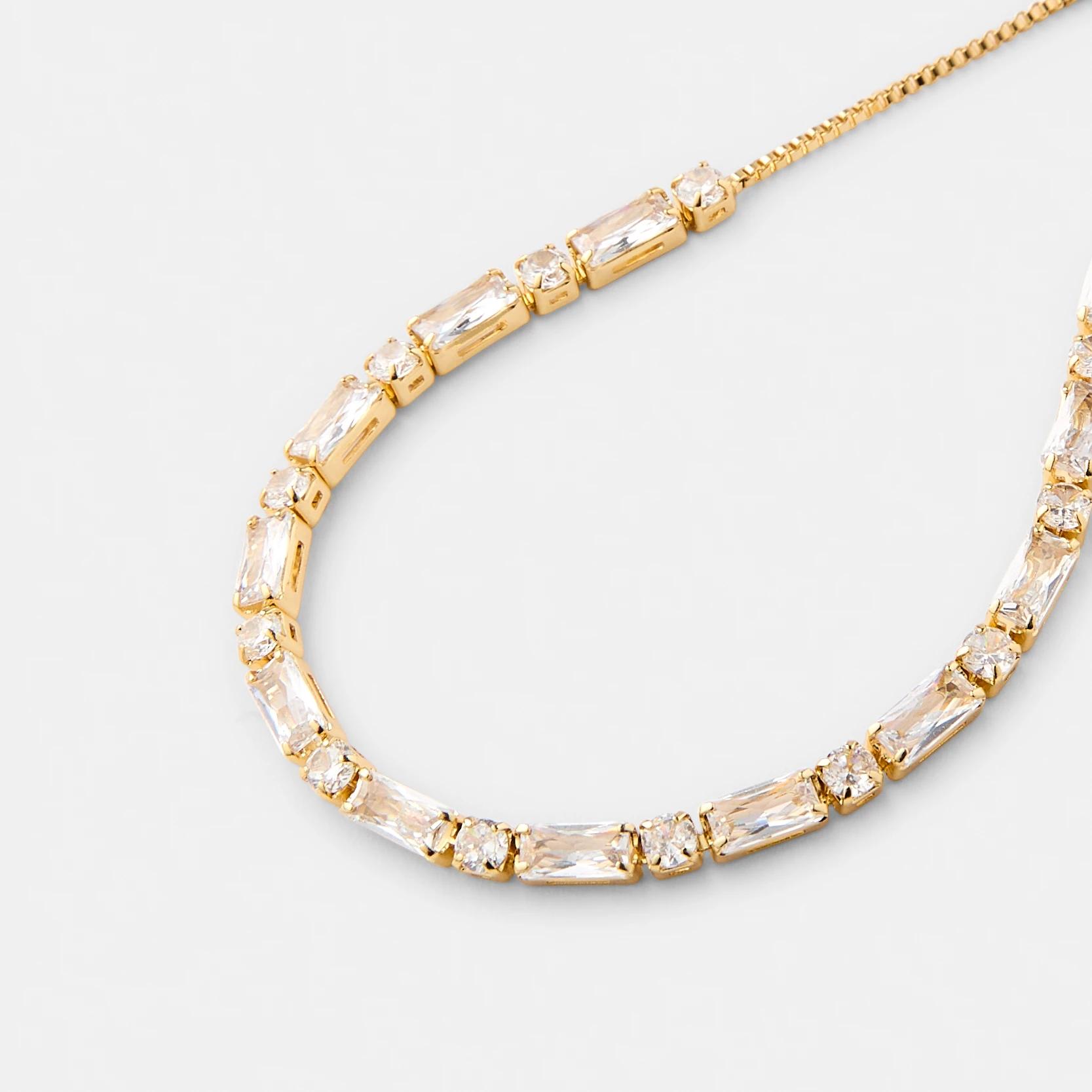 2 18K Gold Plated Cubic Zirconia Stone Bracelet Gold, 2 of 4