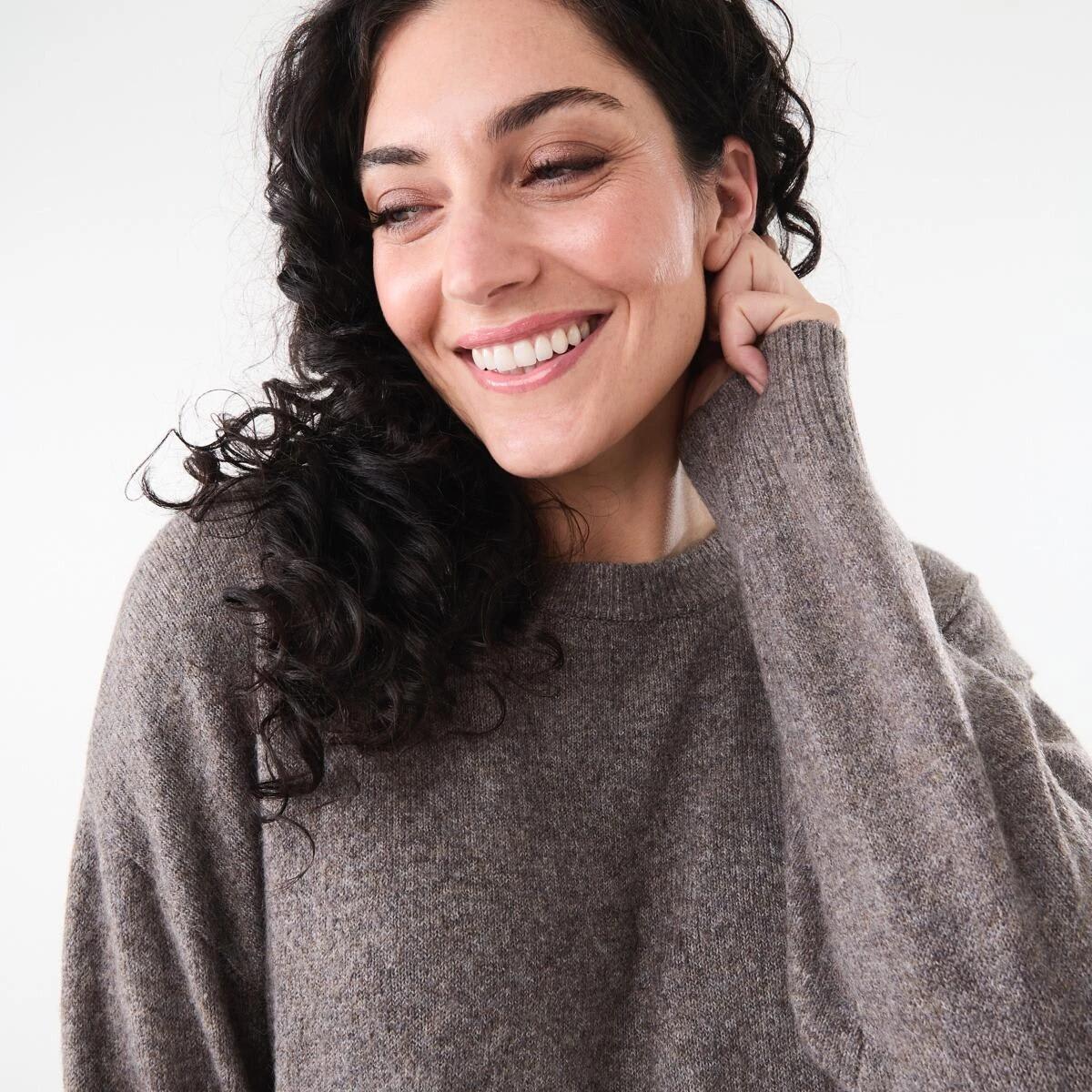 4 Relaxed Jumper Taupe Mrl, 4 of 5