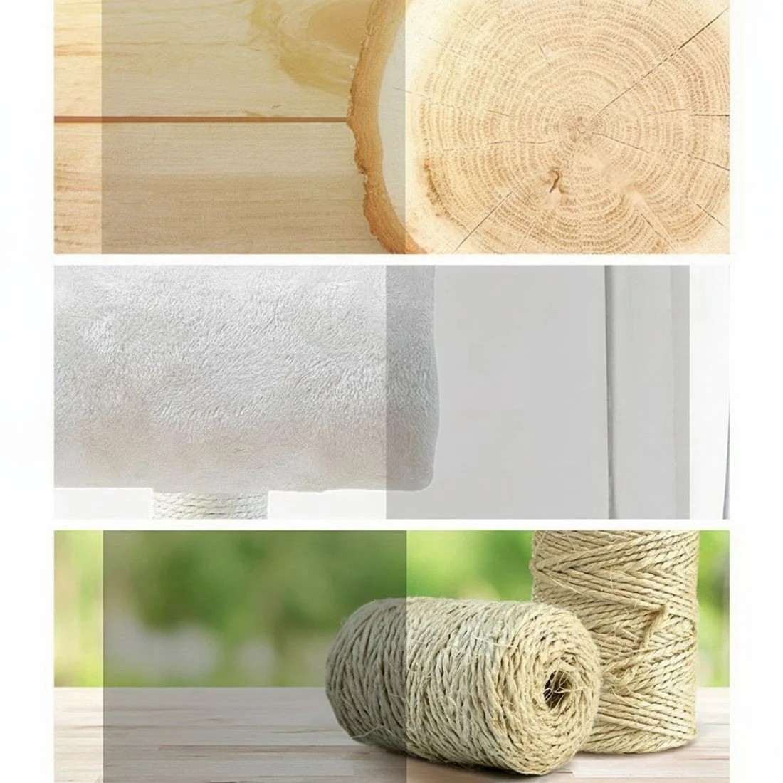 5 i.Pet Cat Tree 141cm Tower Scratching Post Scratcher Condo Wood House Bed Beige - Beige, 5 of 7