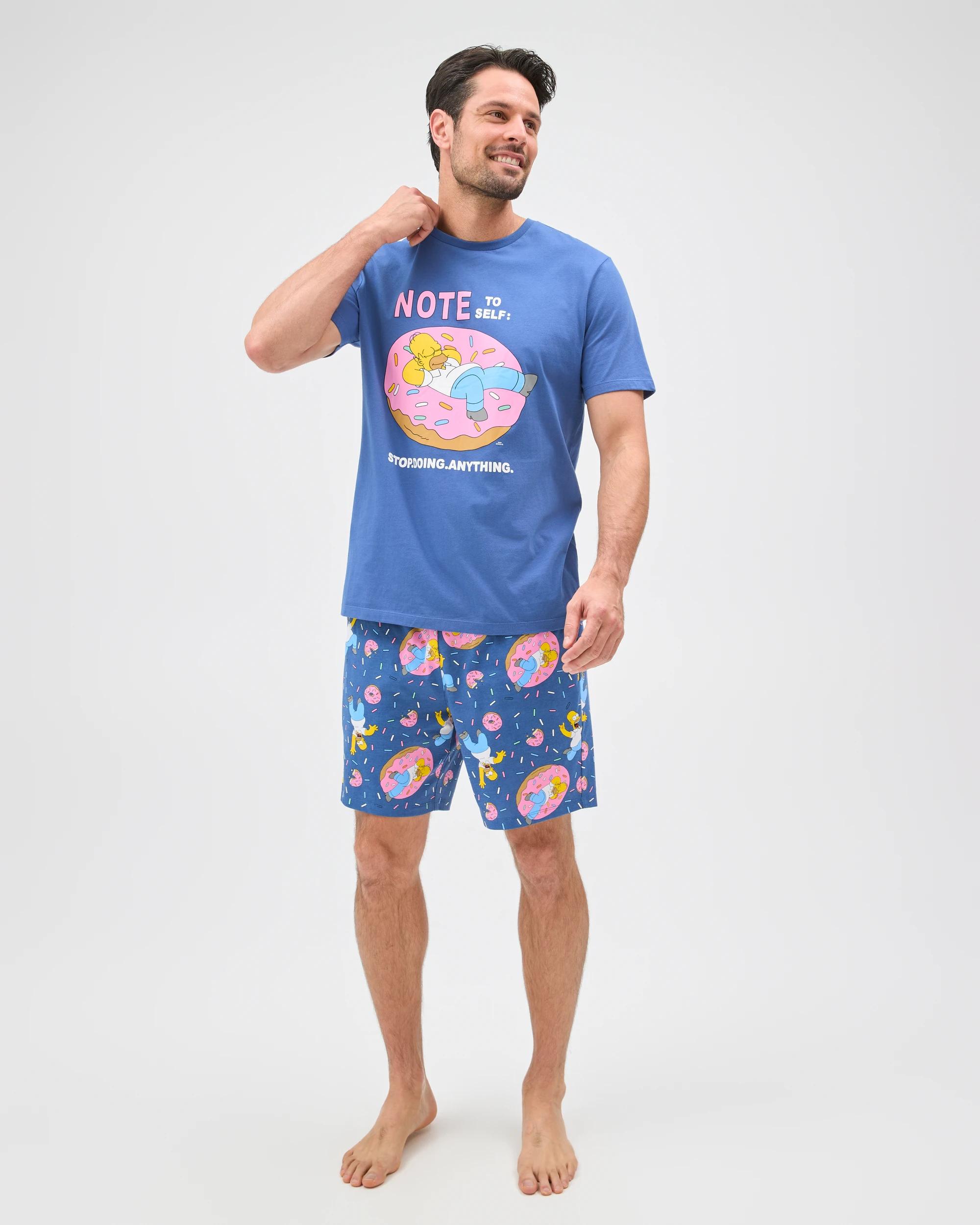 2 Licensed The Simpsons Australian Cotton Pyjama Set BLUE SIMPSONS, 2 of 7