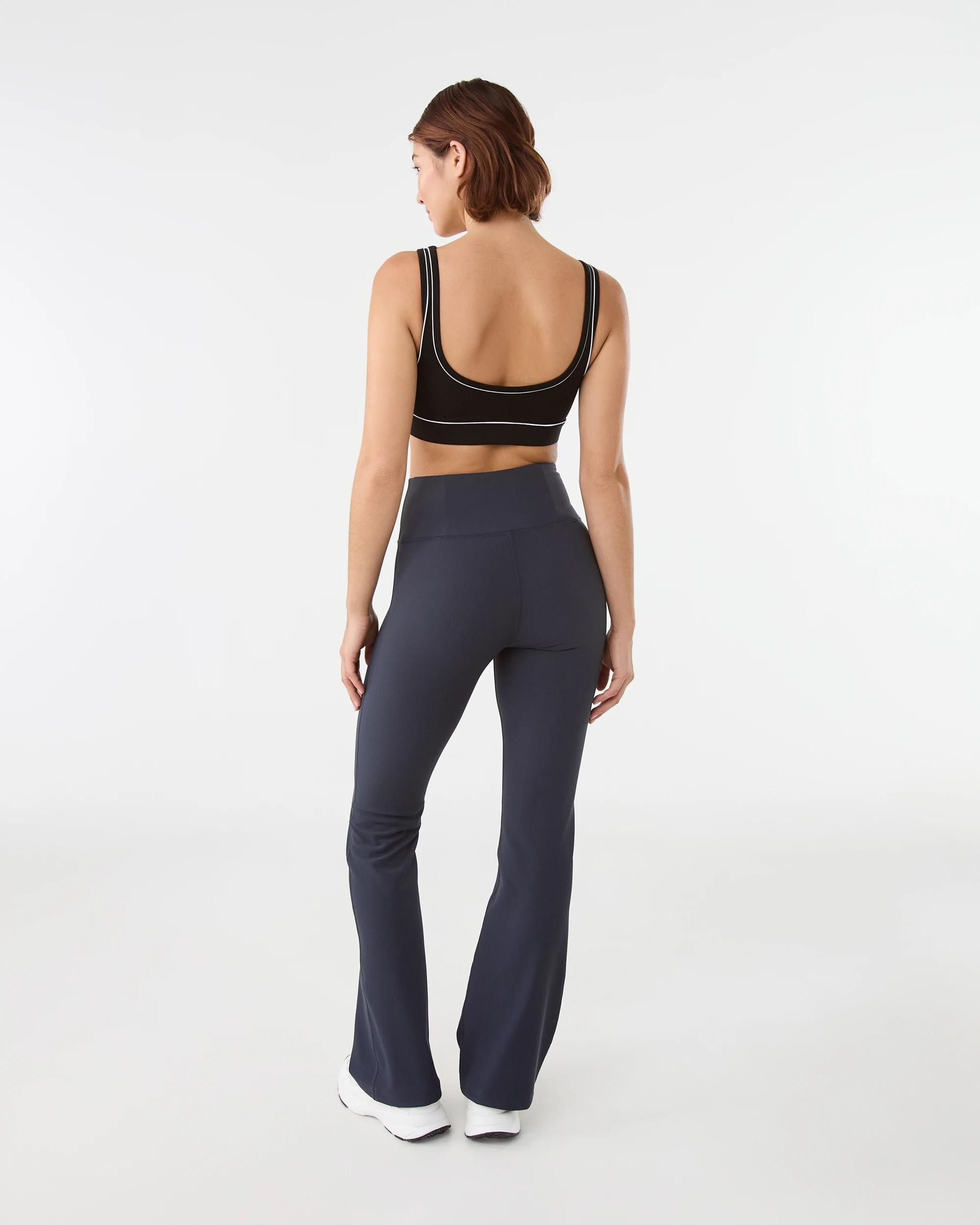 4 Active Womens Soft Rib Flared Leggings Shade Navy, 4 of 5