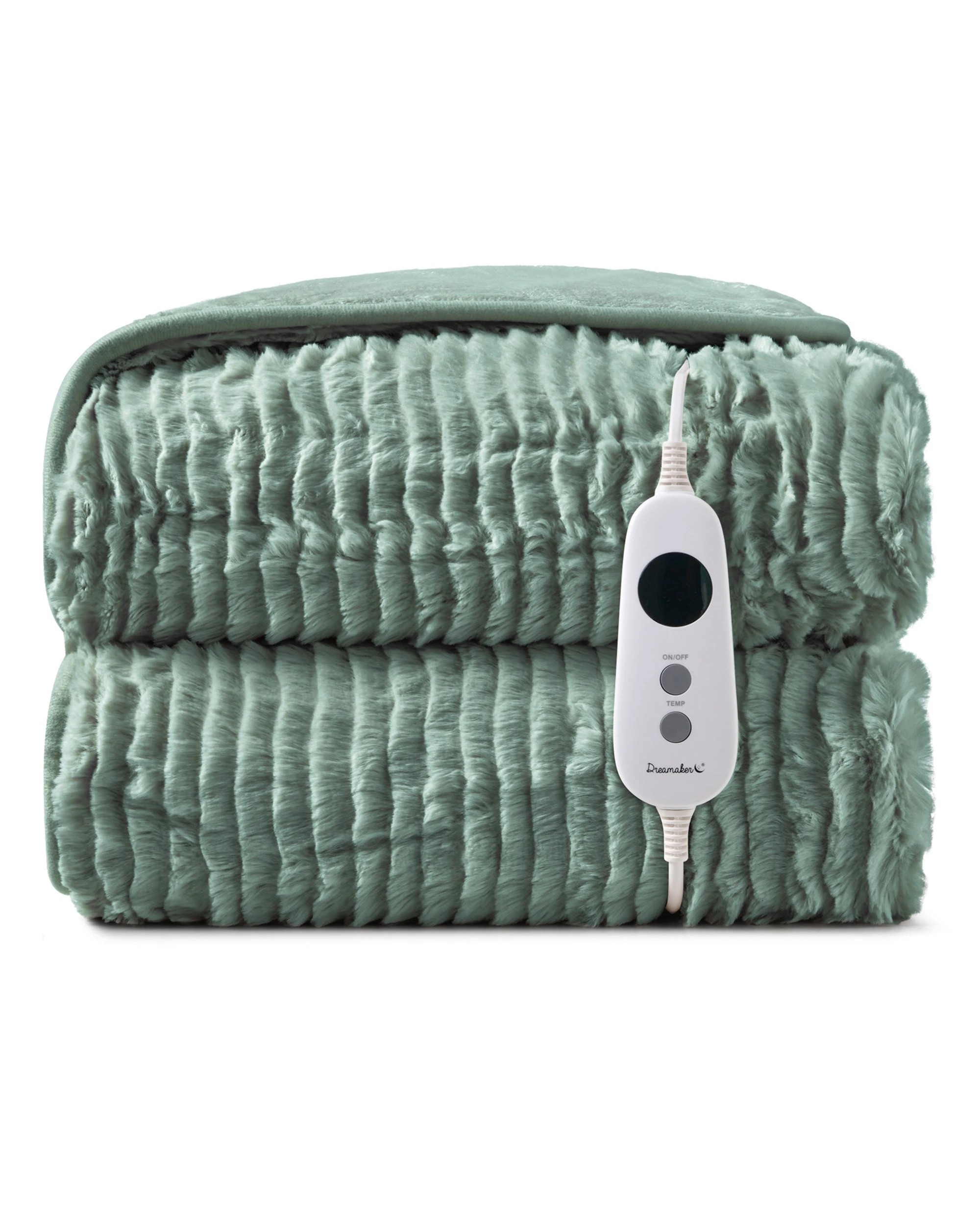 2 Dreamaker Millie Eyelash Fleece Reversible Heated Throw Faded 180x200cm - Green and Sage, 2 of 8