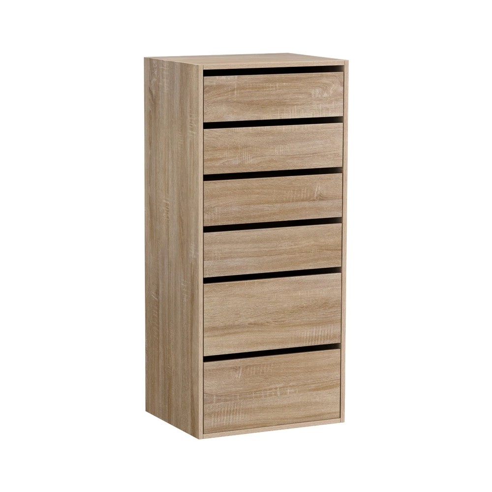1 Artiss 6 Chest of Drawers Dresser Tallboy - Natural, 1 of 7