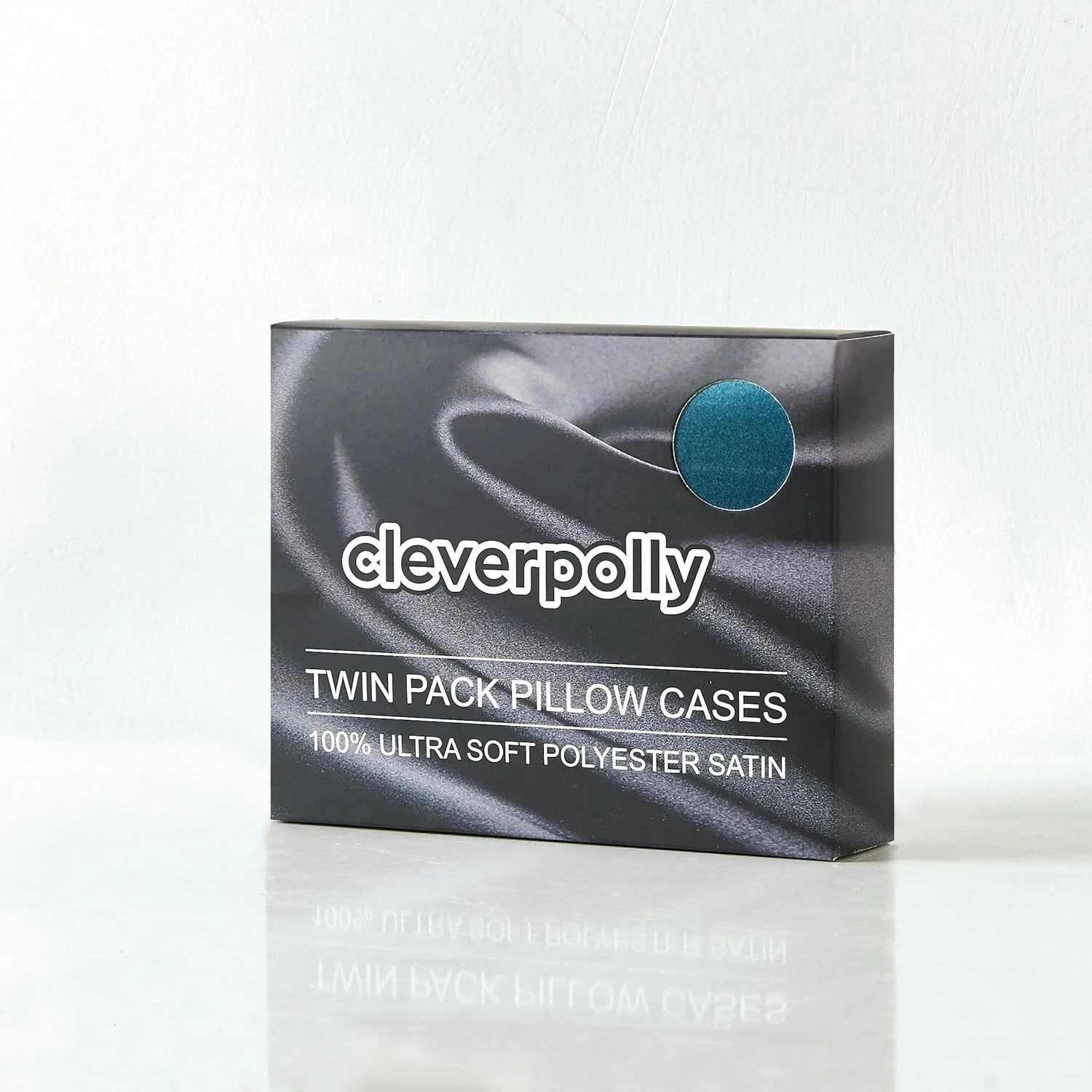 4 CleverPolly 2-Pack Polyester Satin Pillowcases - Teal, 4 of 4